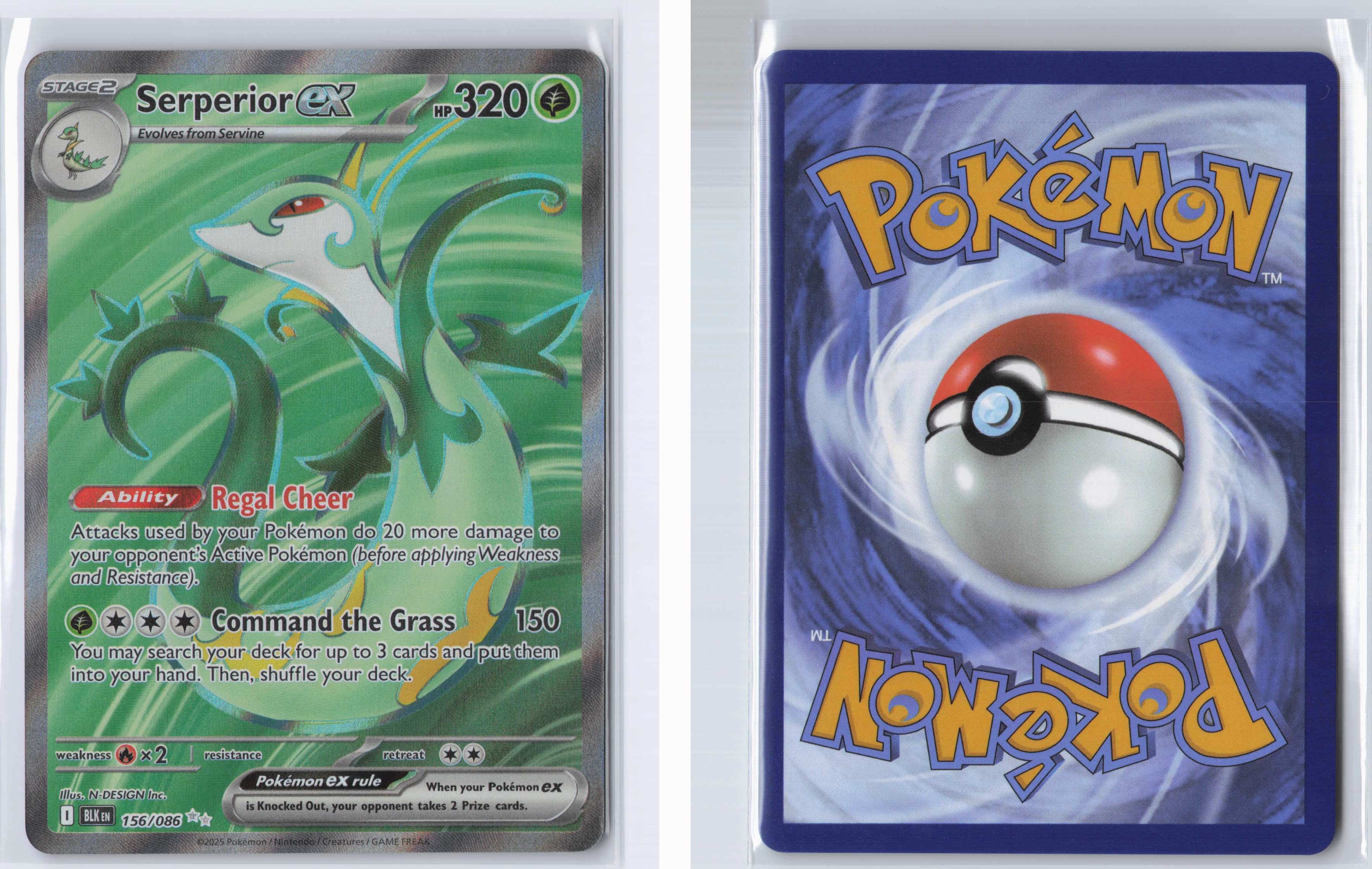 (#156/086) Serperior ex [SV: Black Bolt]