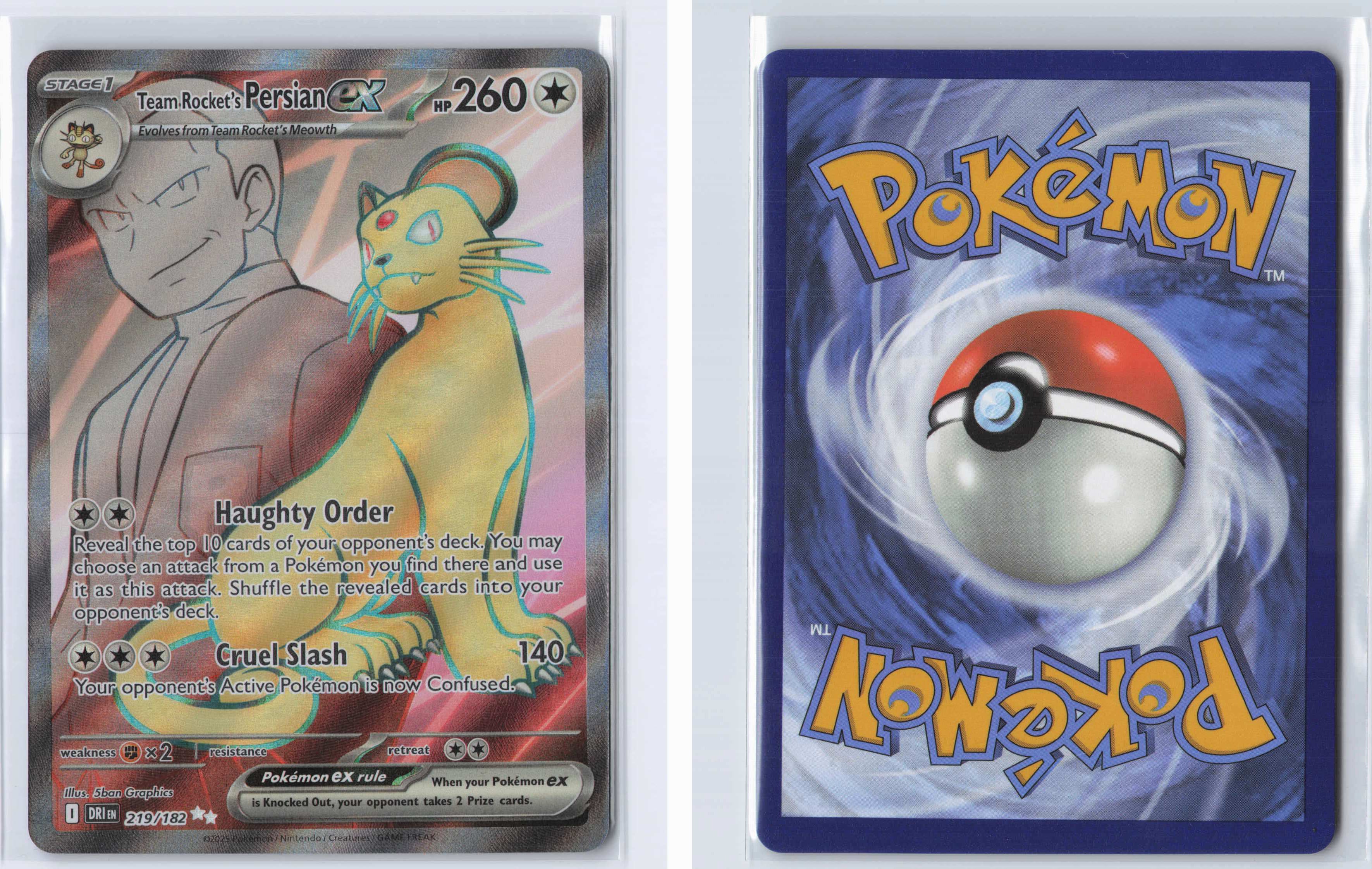 (#219/182) Team Rocket's Persian ex [SV10: Destined Rivals]