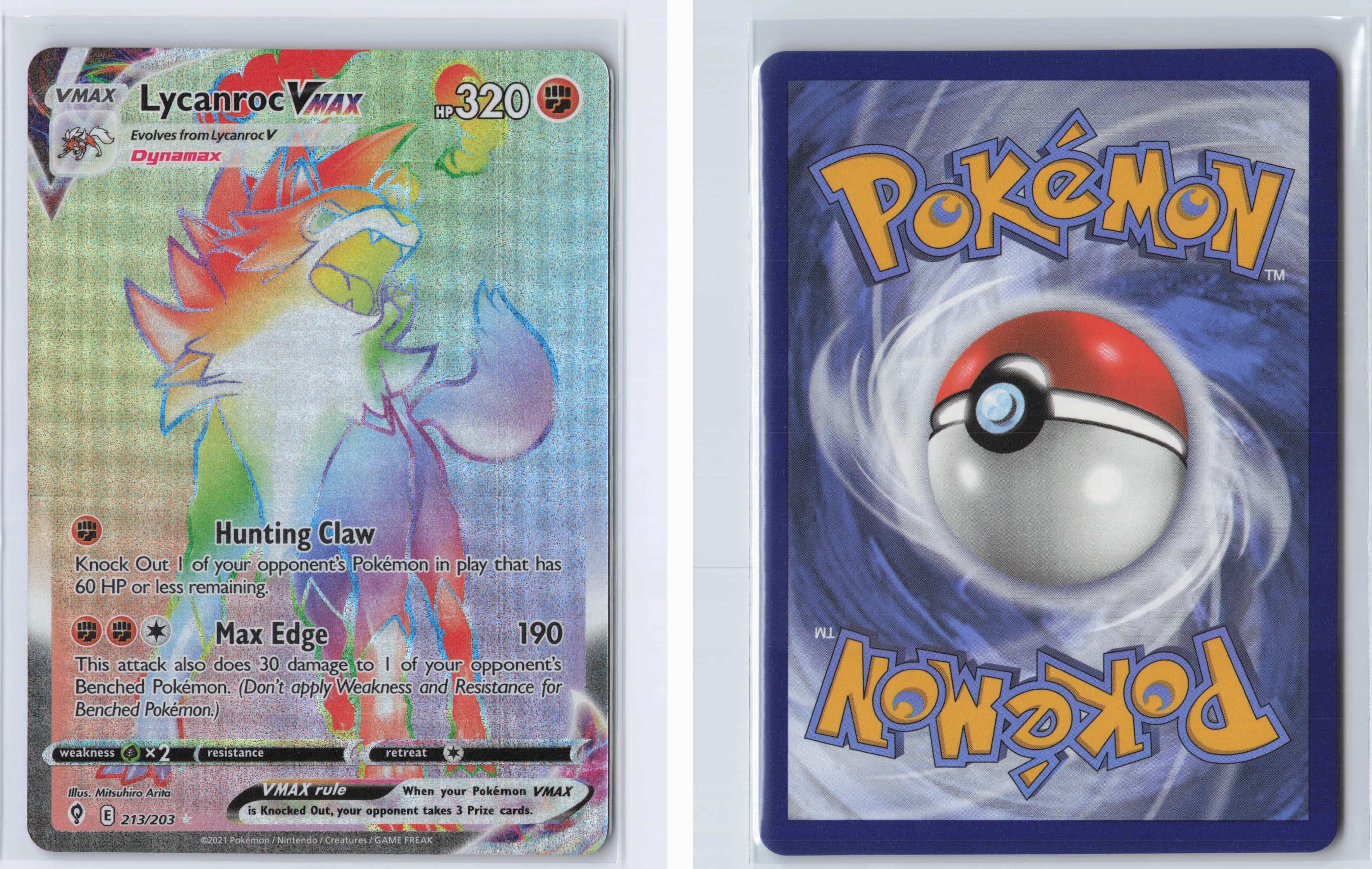 (#213/203) Lycanroc VMAX (Secret) [SWSH07: Evolving Skies]