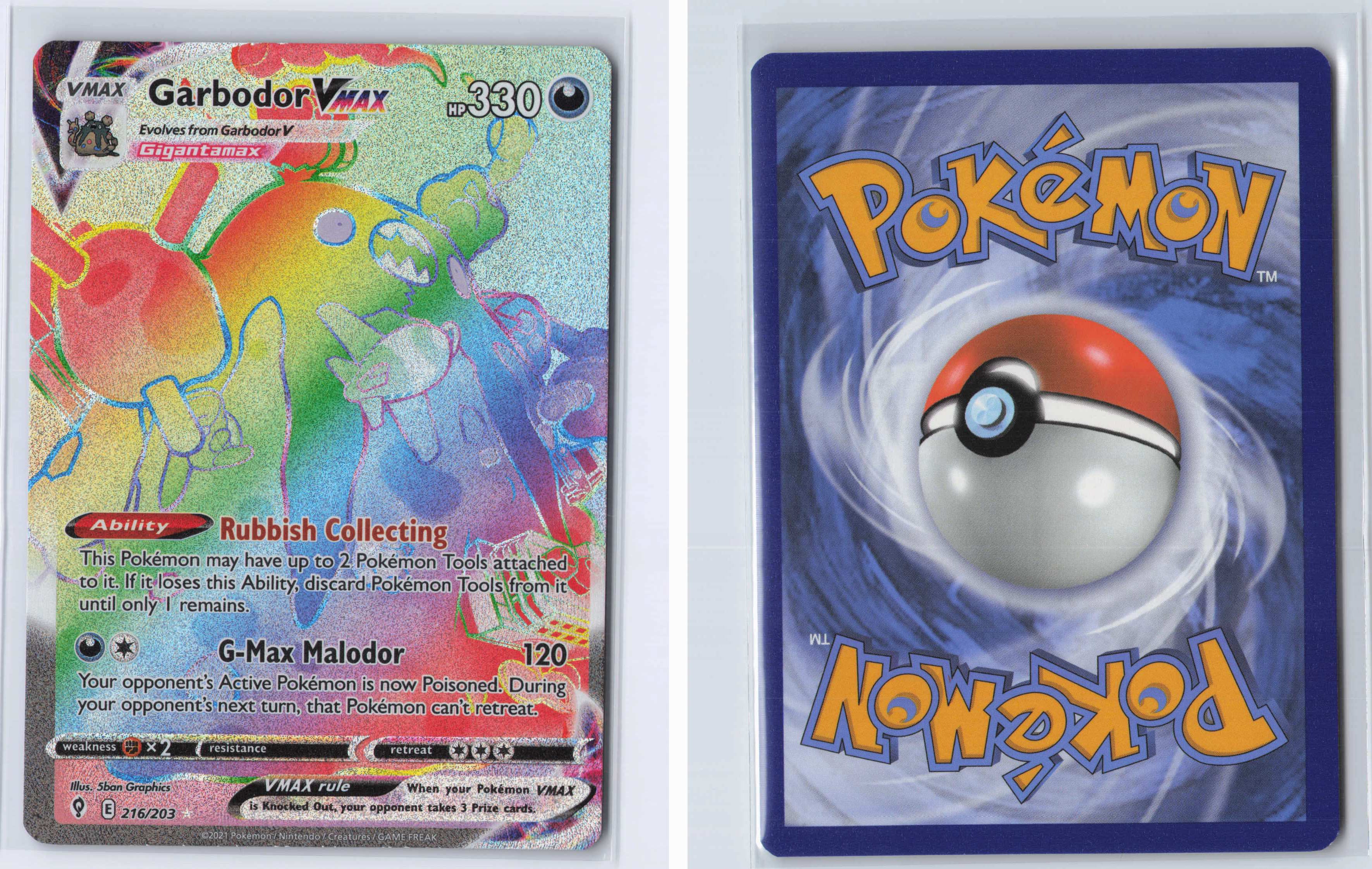 (#216/203) Garbodor VMAX (Secret) [SWSH07: Evolving Skies]