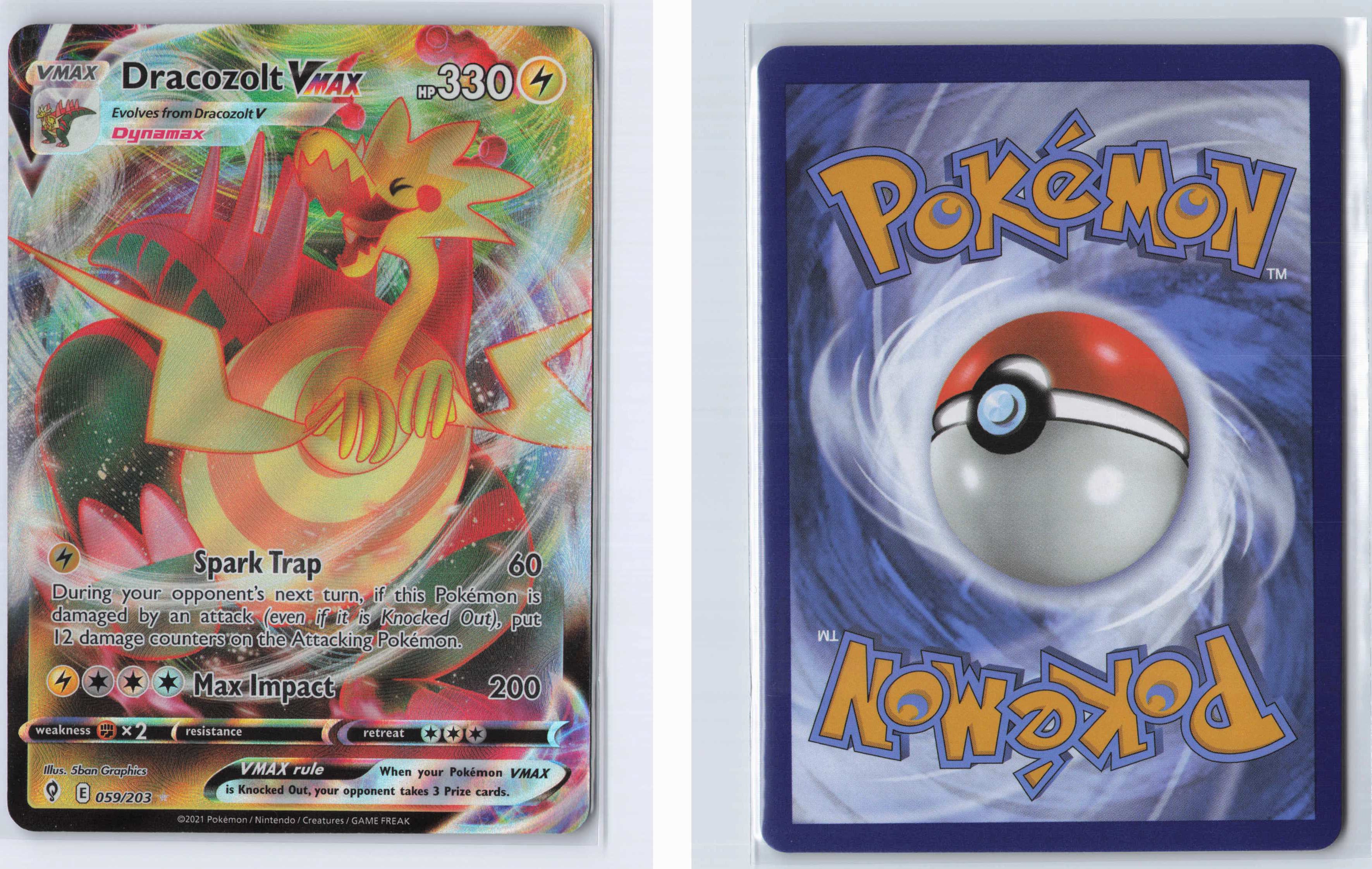 (#059/203) Dracozolt VMAX [SWSH07: Evolving Skies]
