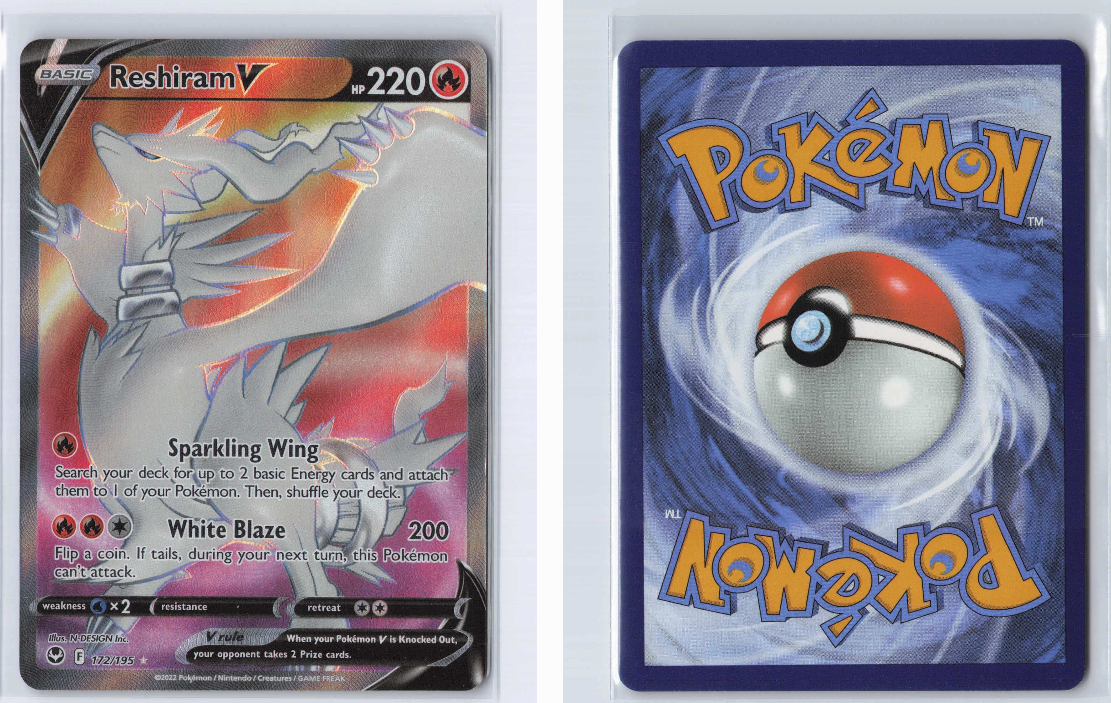 (#172/195) Reshiram V (Full Art) [SWSH12: Silver Tempest]
