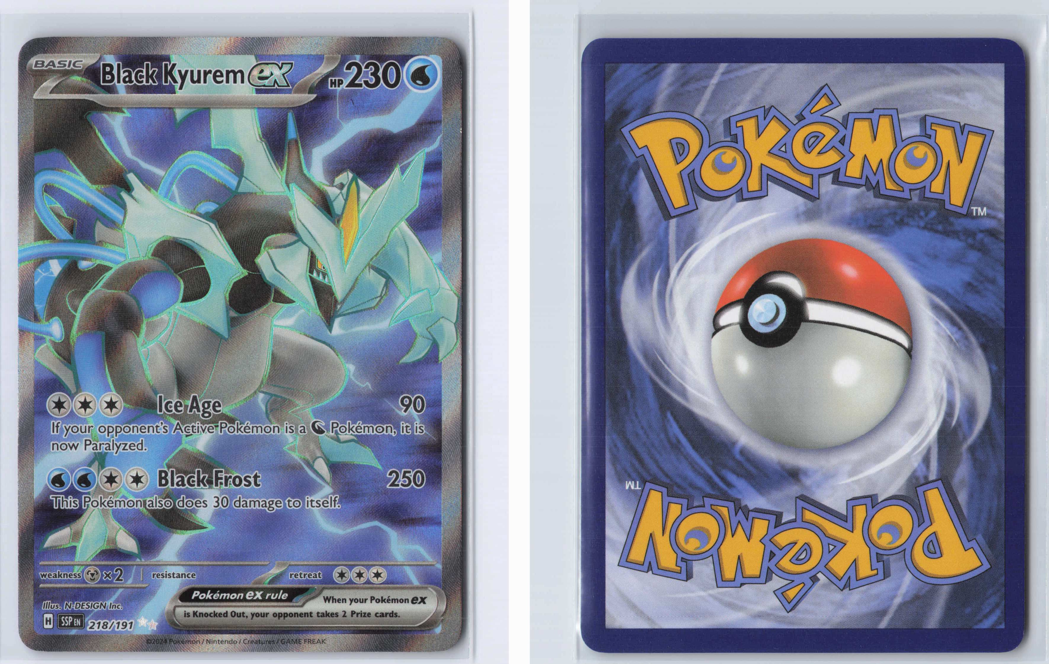 (#218/191) Black Kyurem ex [SV08: Surging Sparks]