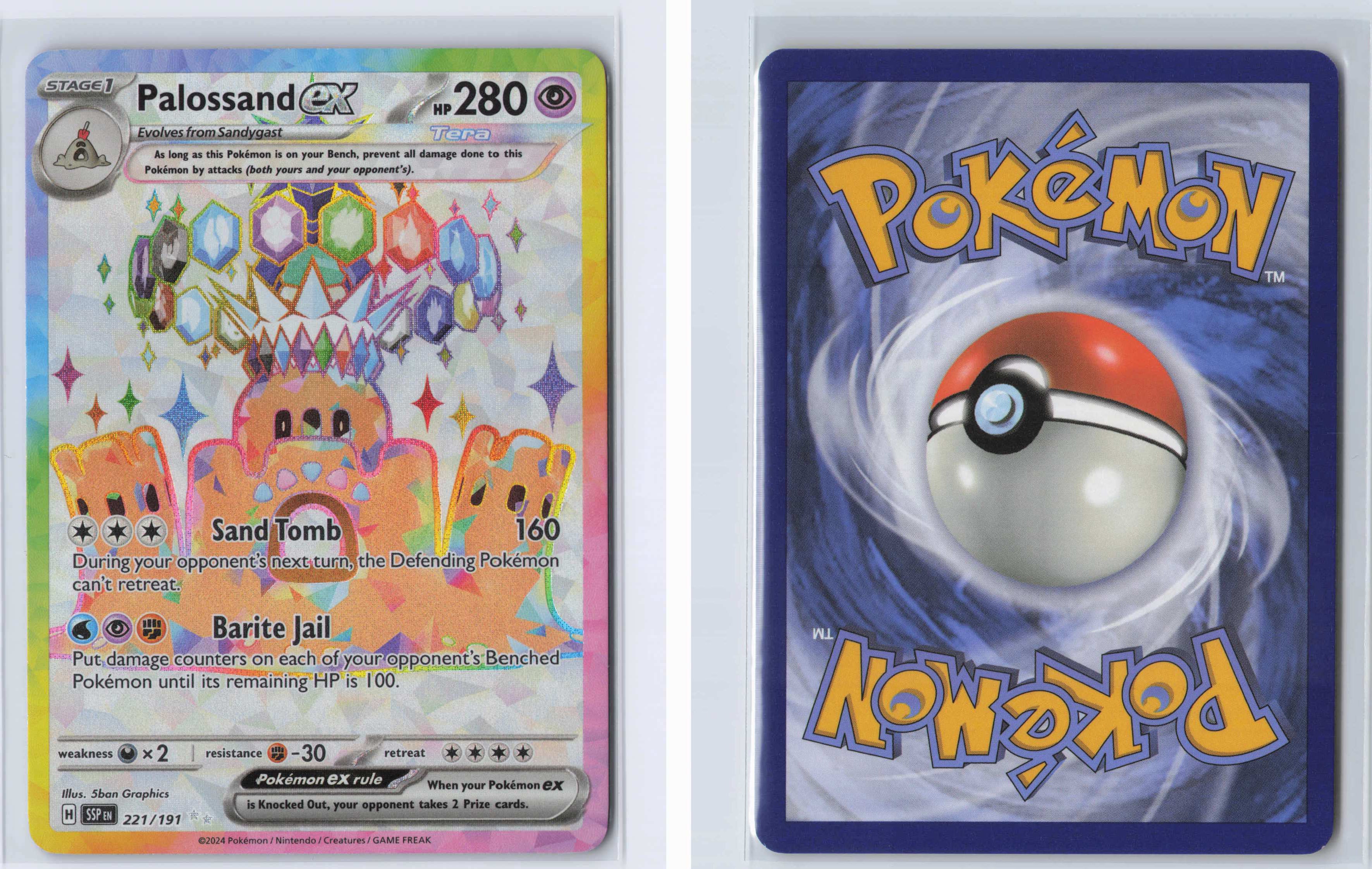 (#221/191) Palossand ex [SV08: Surging Sparks]
