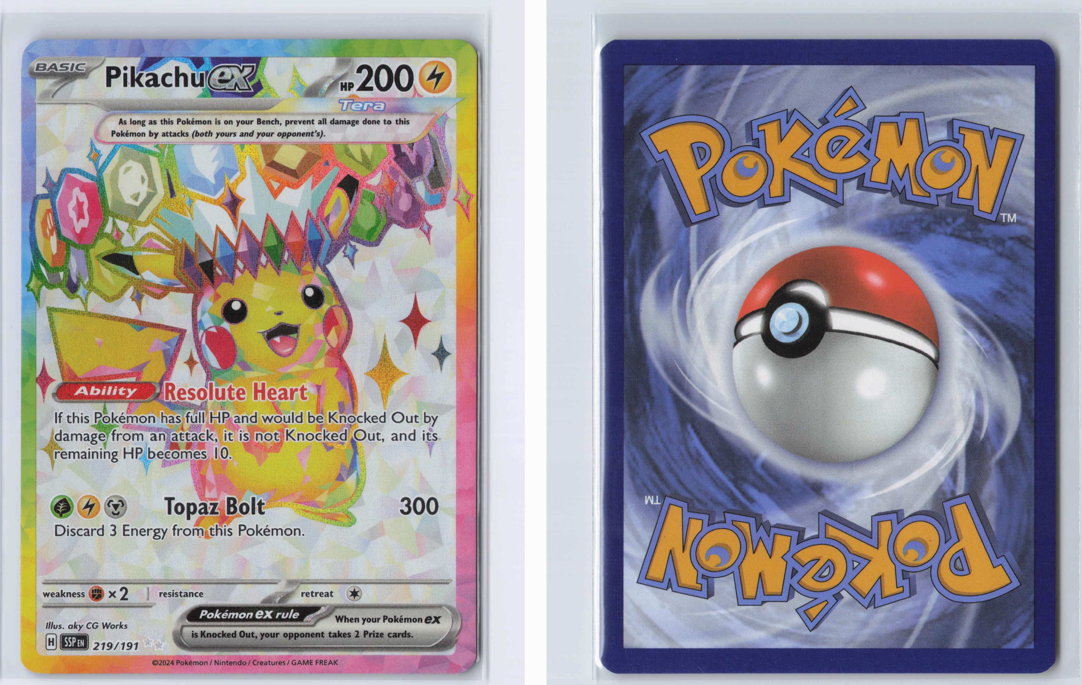(#219/191) Pikachu ex [SV08: Surging Sparks]