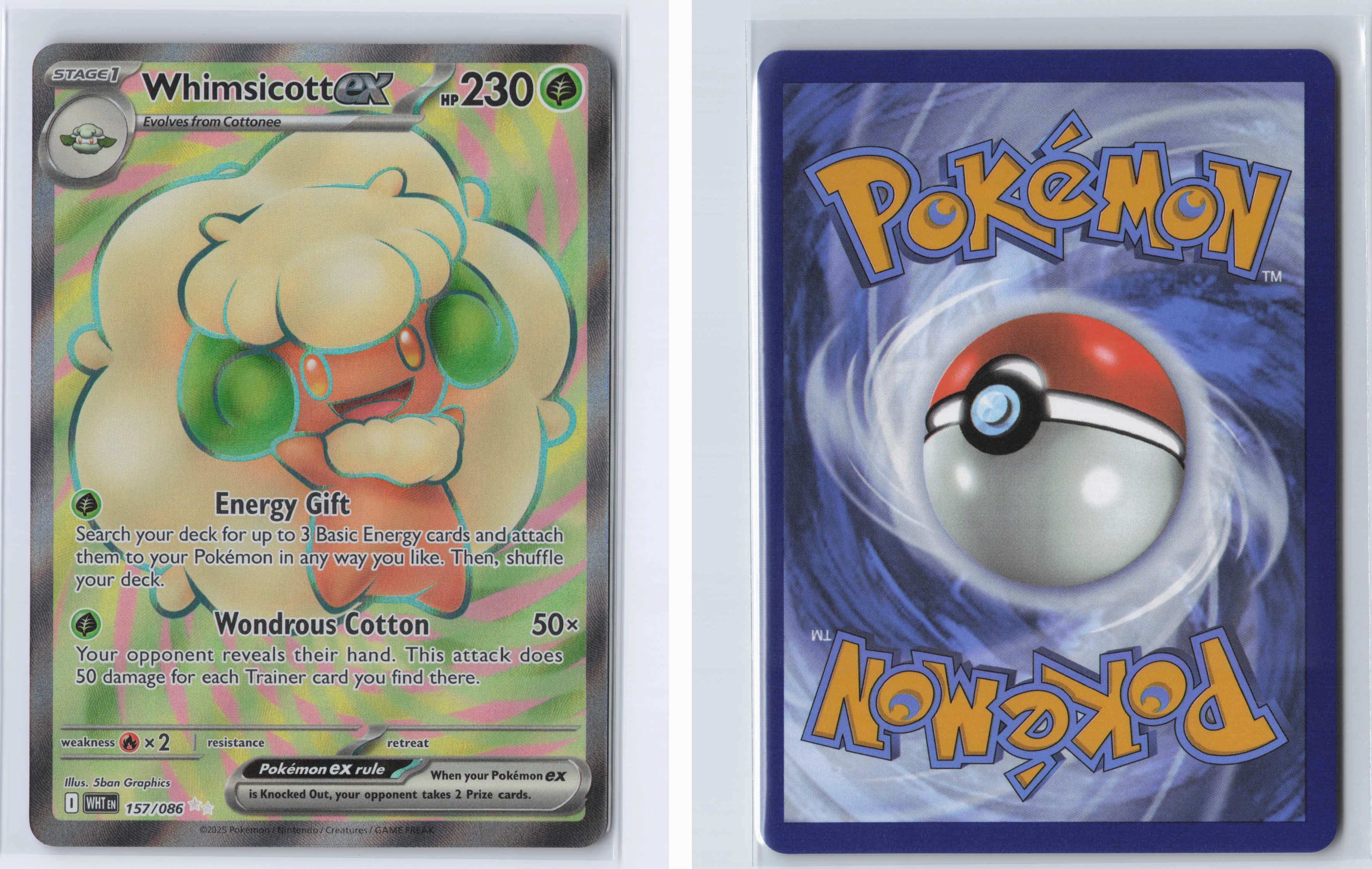 (#157/086) Whimsicott ex [SV: White Flare]