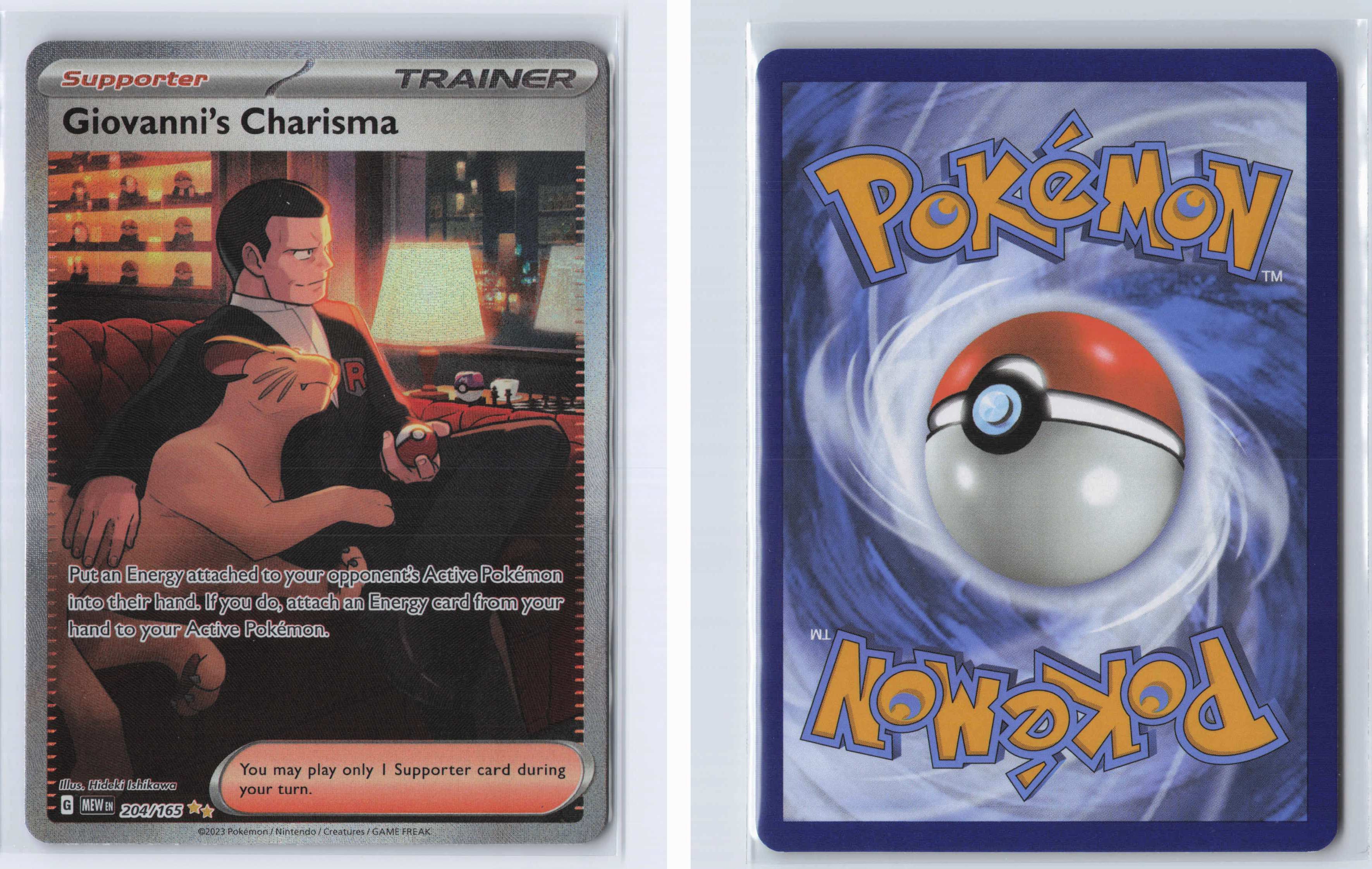 (#204/165) Giovanni's Charisma [SV: Scarlet & Violet 151]