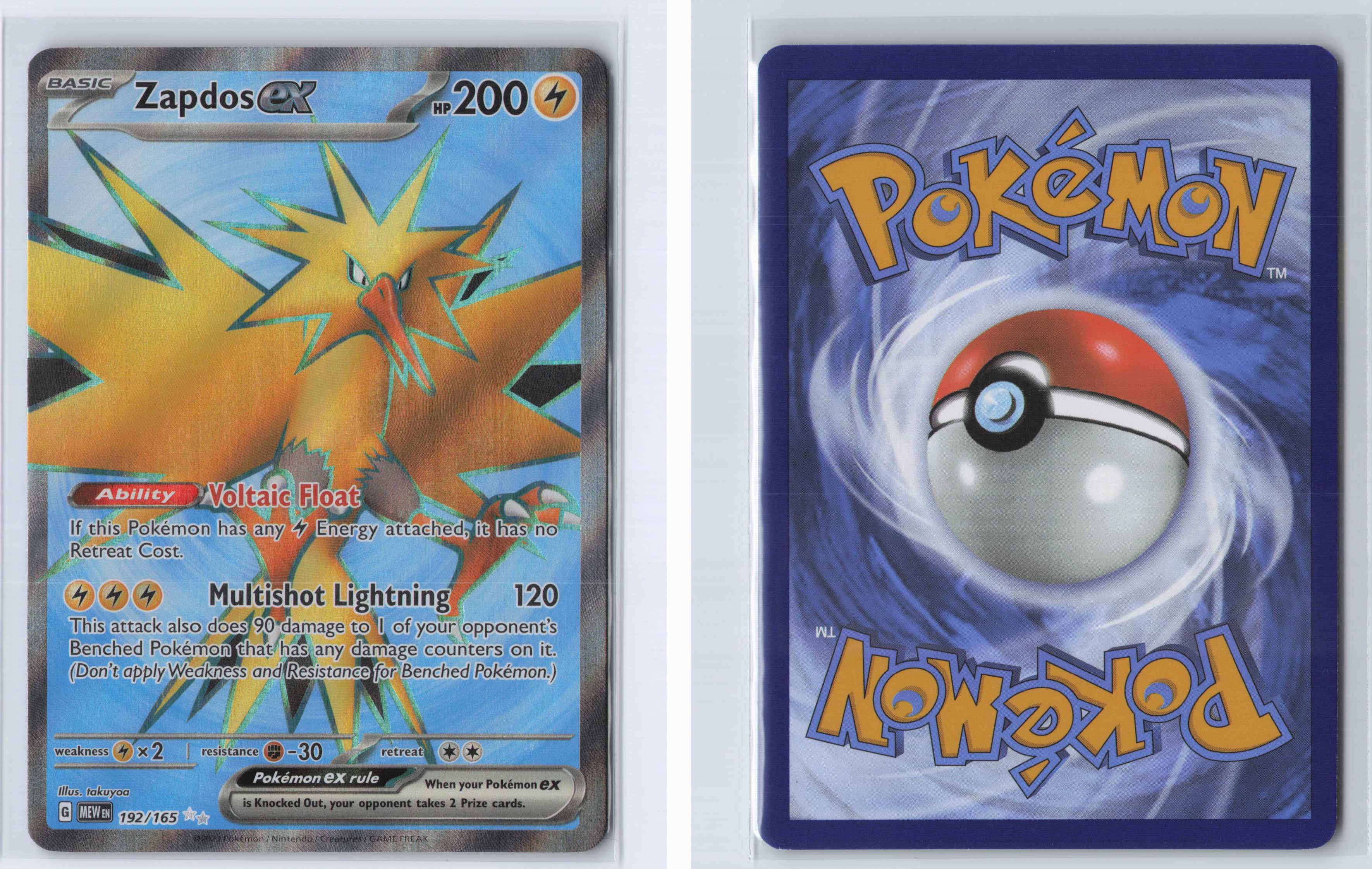 (#192/165) Zapdos ex [SV: Scarlet & Violet 151]