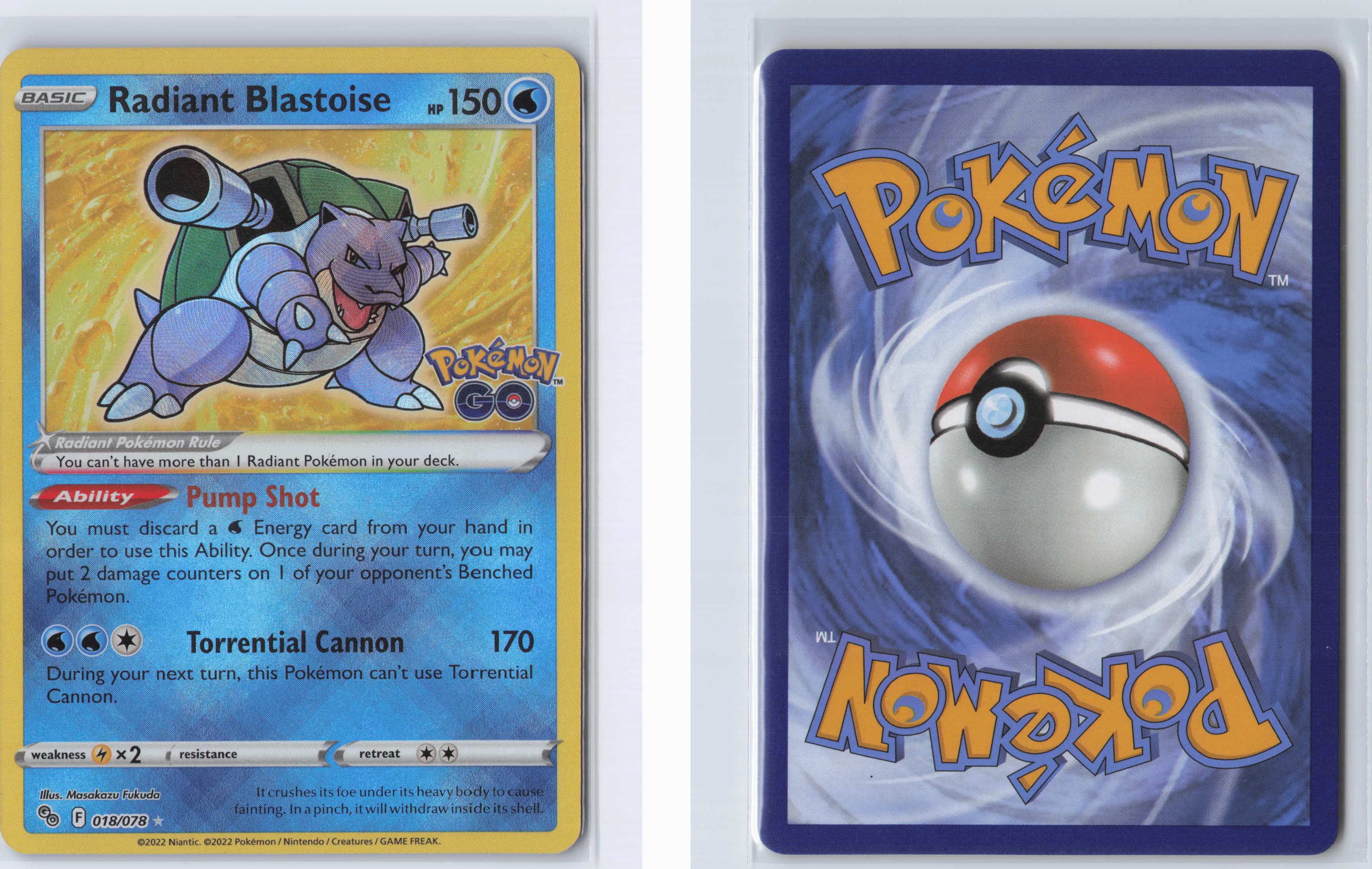 (#018/078) Radiant Blastoise [Pokemon GO]