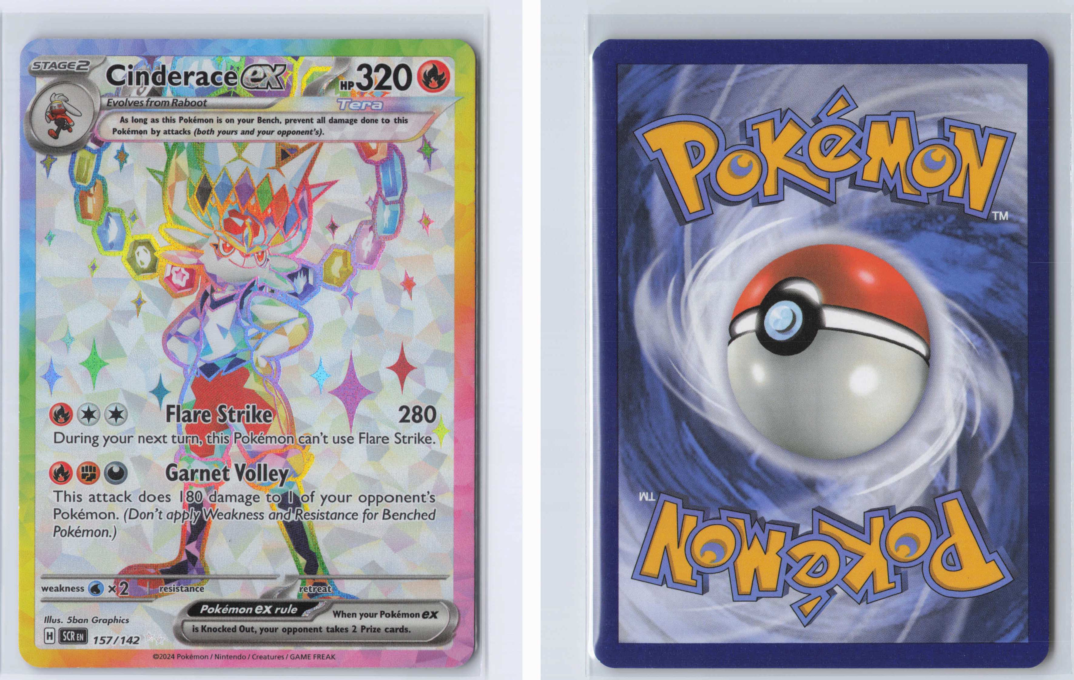 (#157/142) Cinderace ex - [SV07: Stellar Crown]