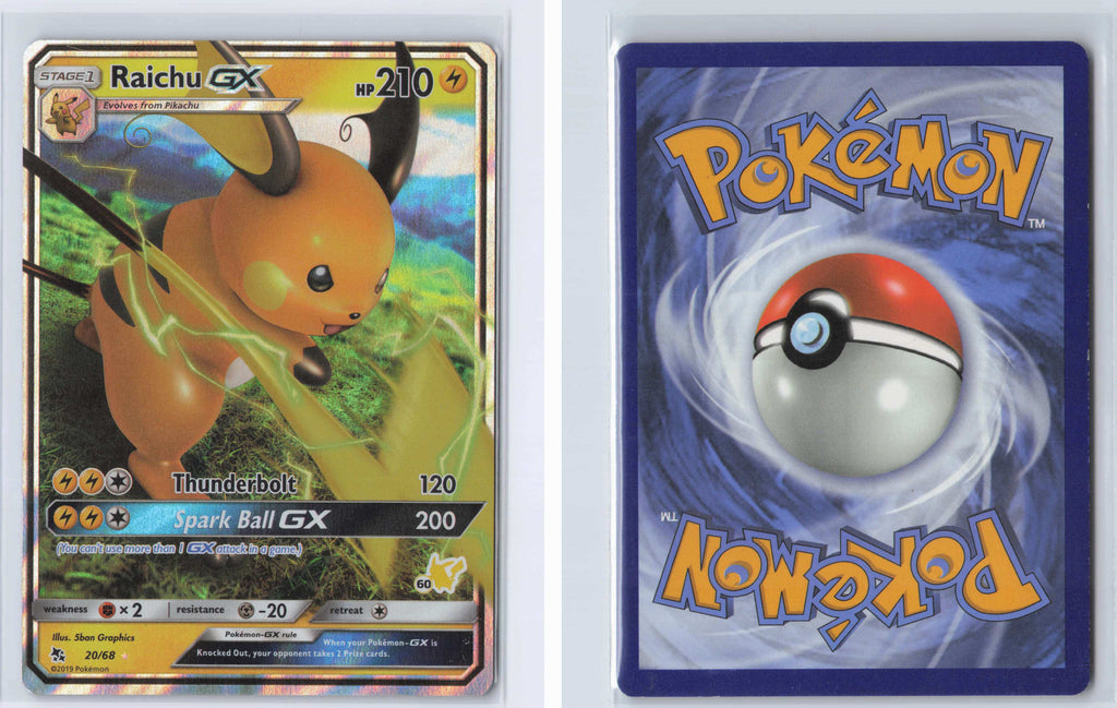 (#020/068) Raichu GX - 20/68 (#60 Pikachu Stamped) [Battle Academy]