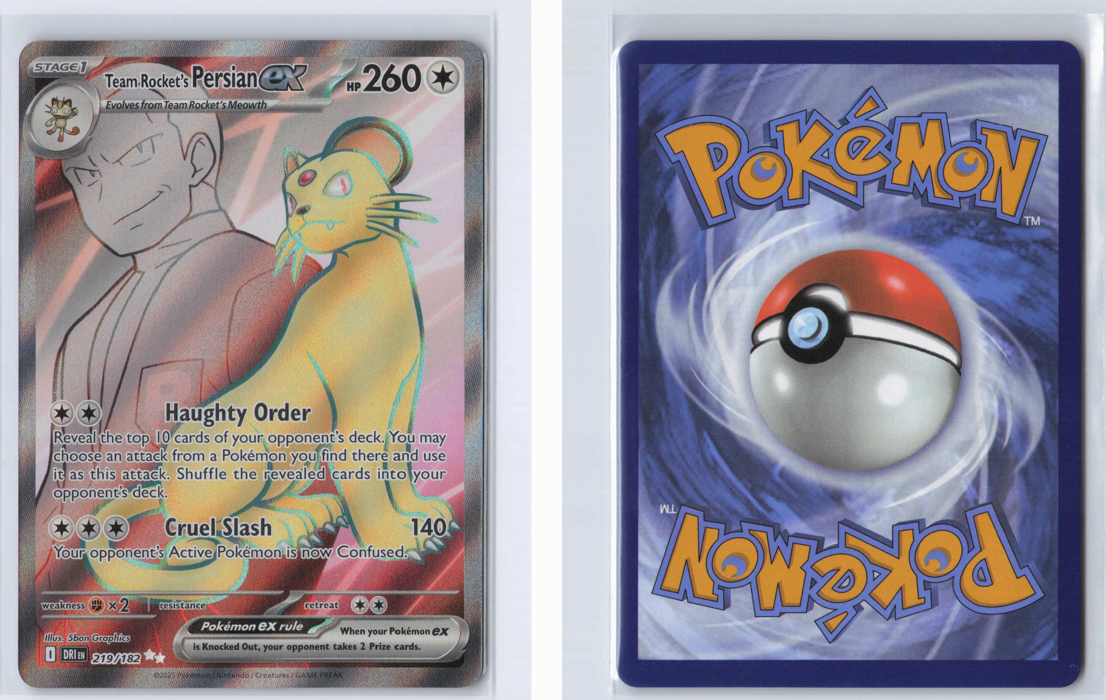 (#219/182) Team Rocket's Persian ex [SV10: Destined Rivals]