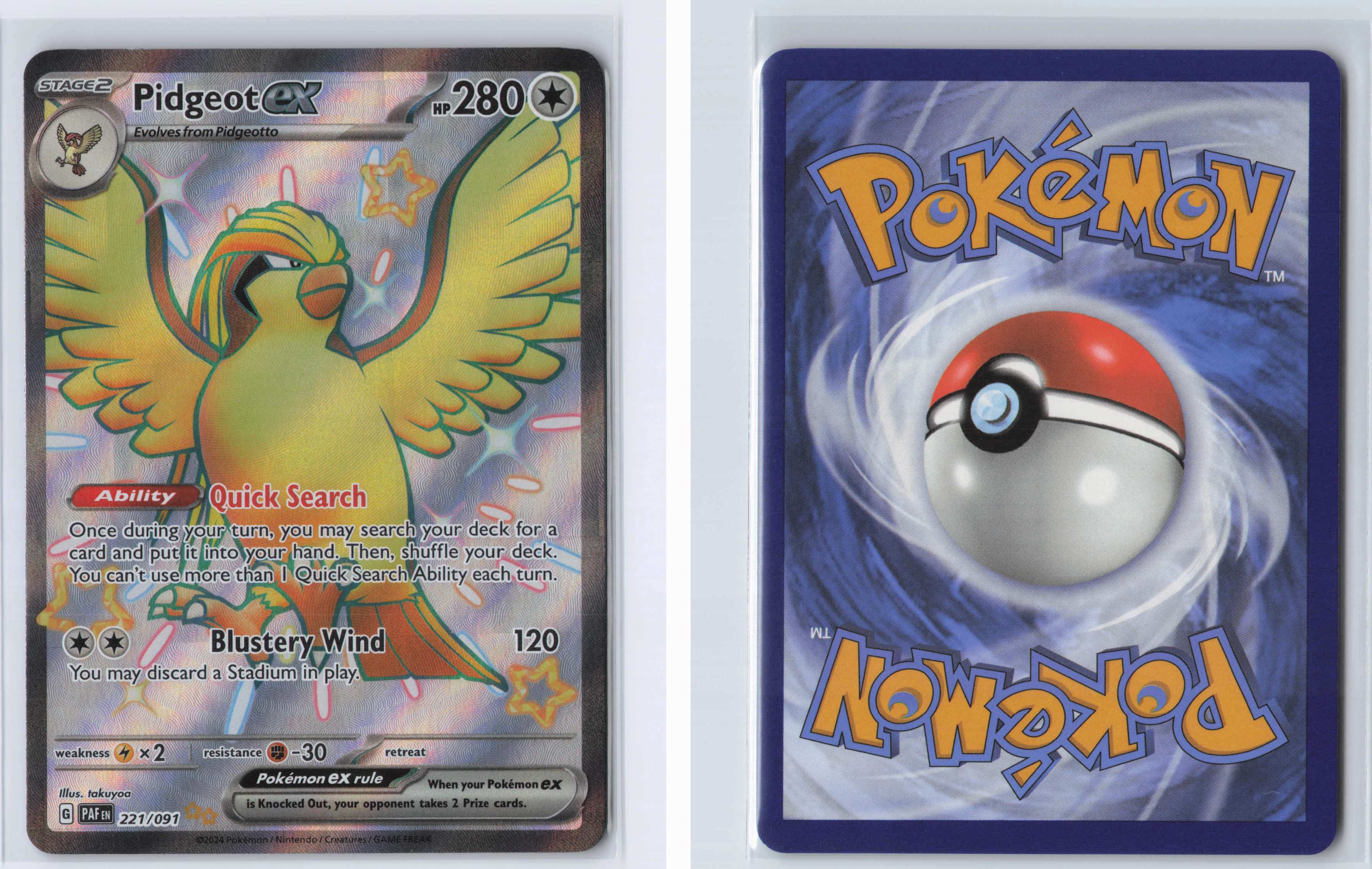 (#221/091) Pidgeot ex [SV: Paldean Fates]