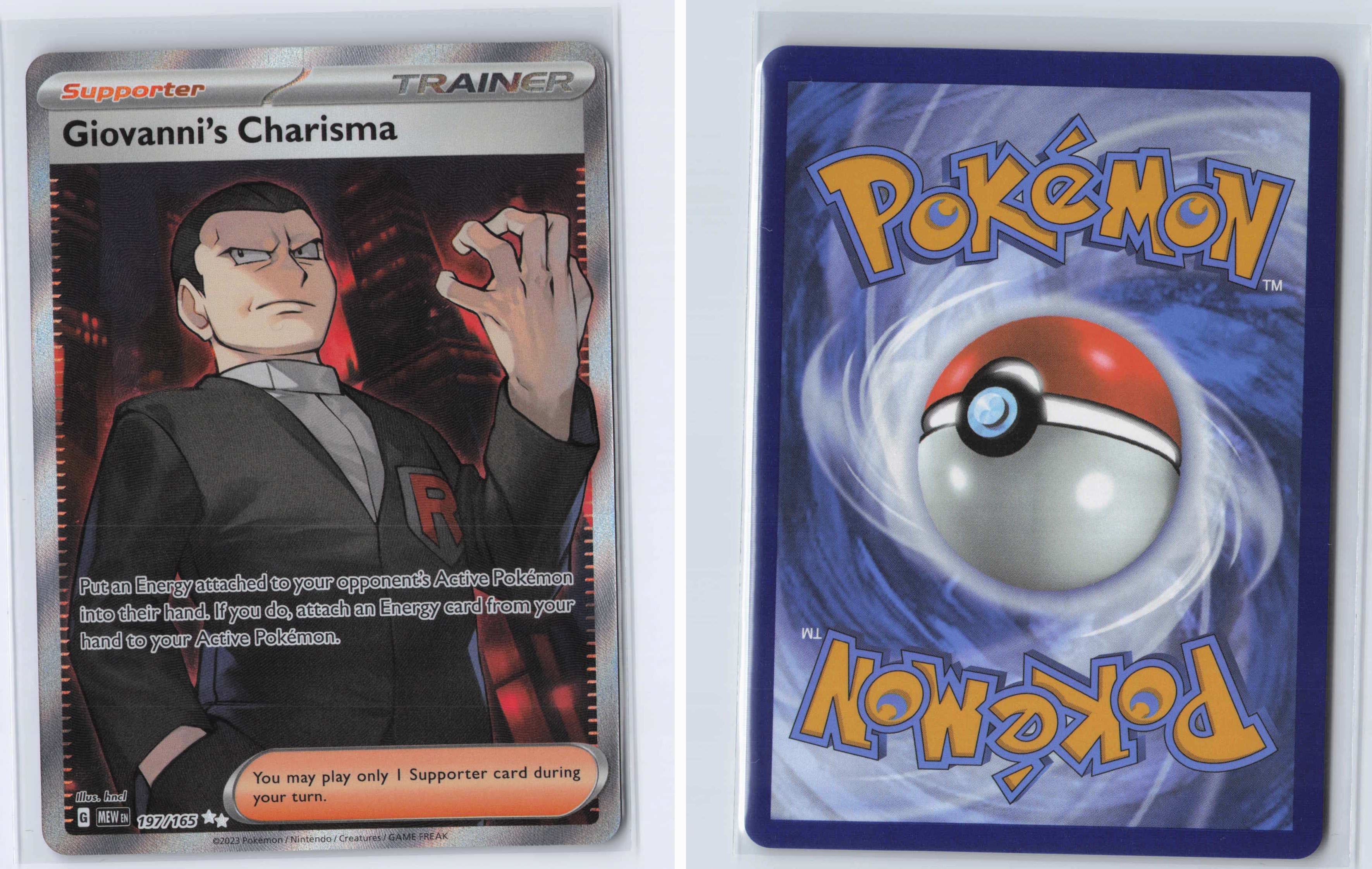 (#197/165) Giovanni's Charisma [SV: Scarlet & Violet 151]