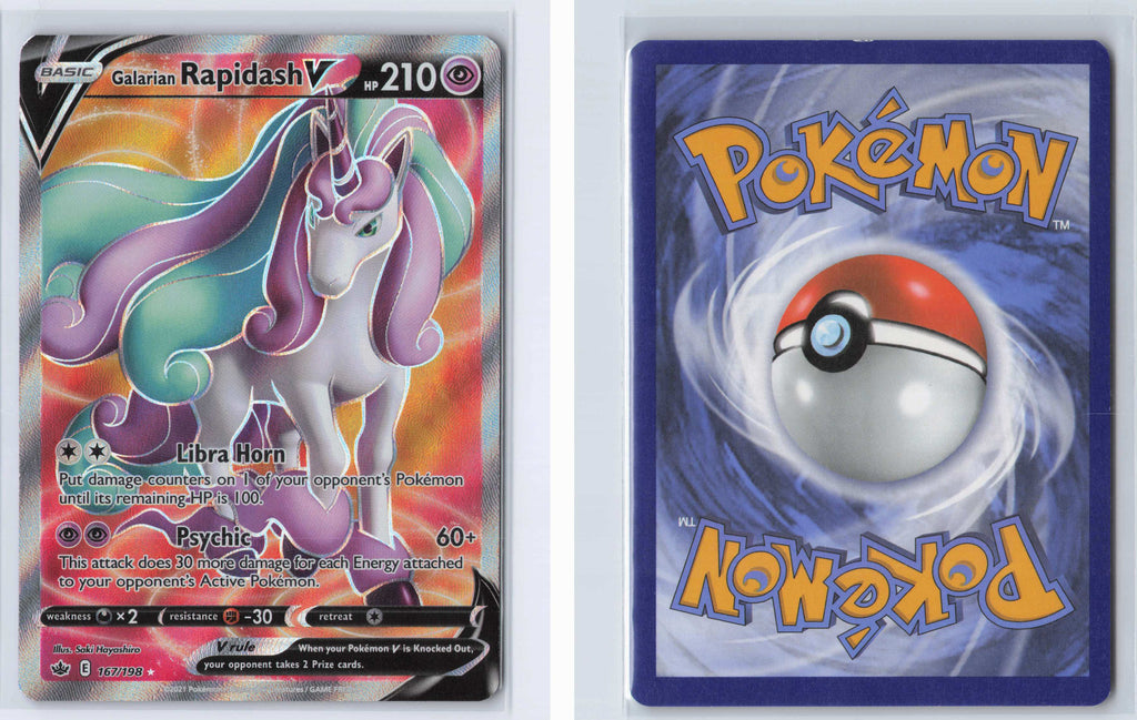 (#167/198) Galarian Rapidash V (Full Art) [SWSH06: Chilling Reign]