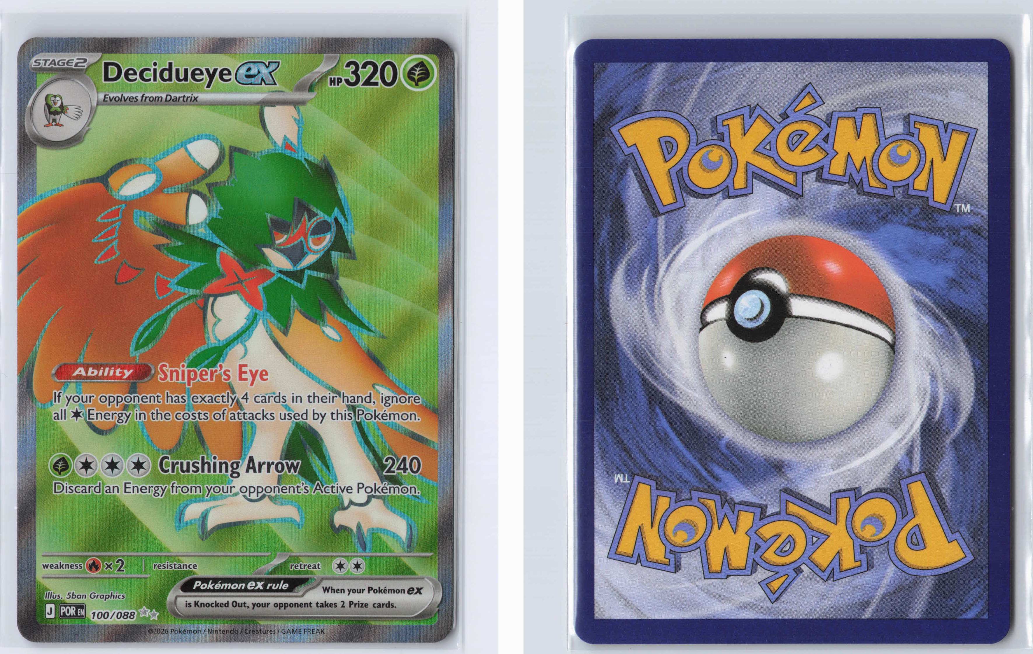 (#100/088) Decidueye ex [ME03: Perfect Order]