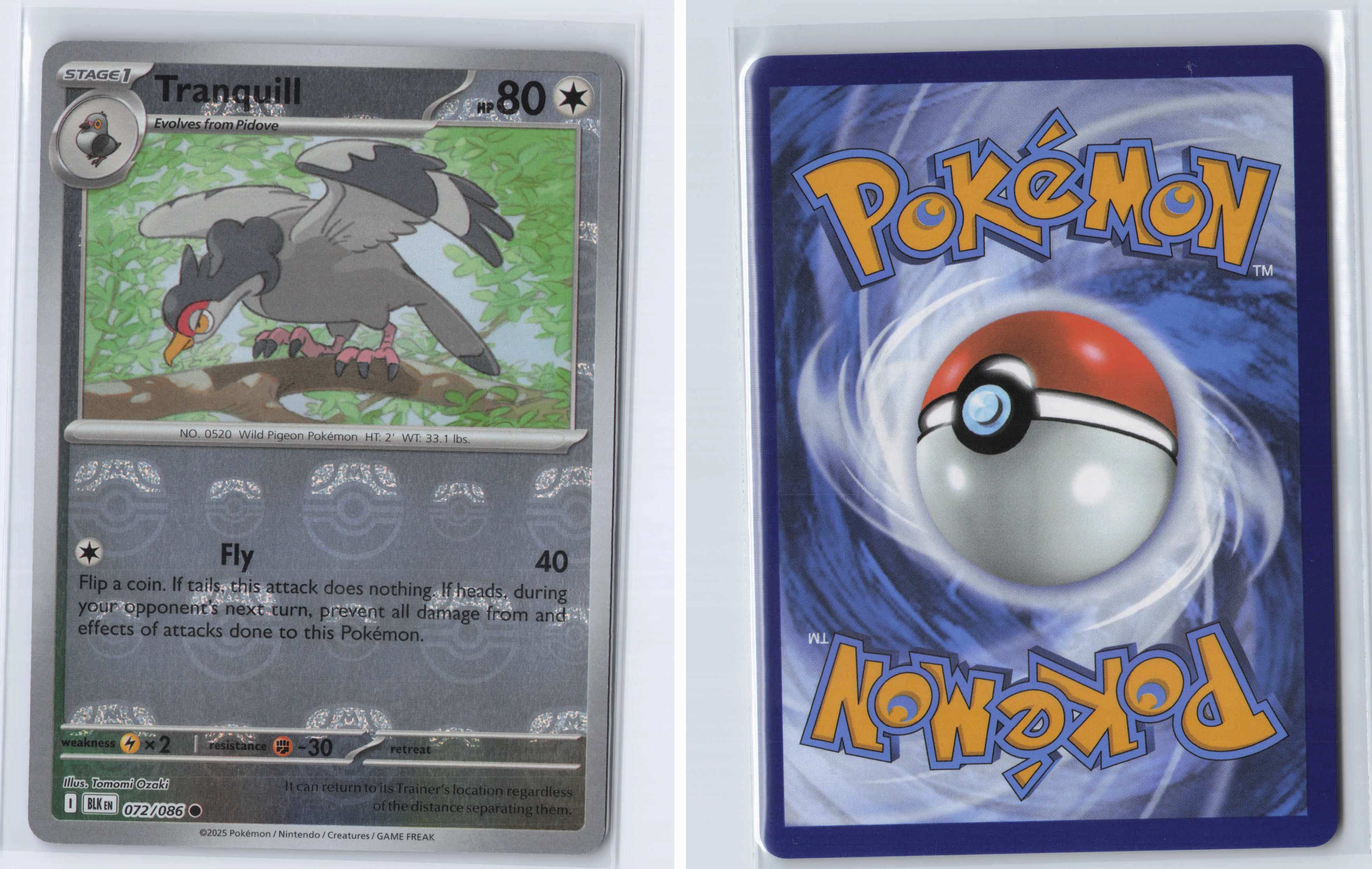 (#072/086) Tranquill (Master Ball Pattern) [SV: Black Bolt]