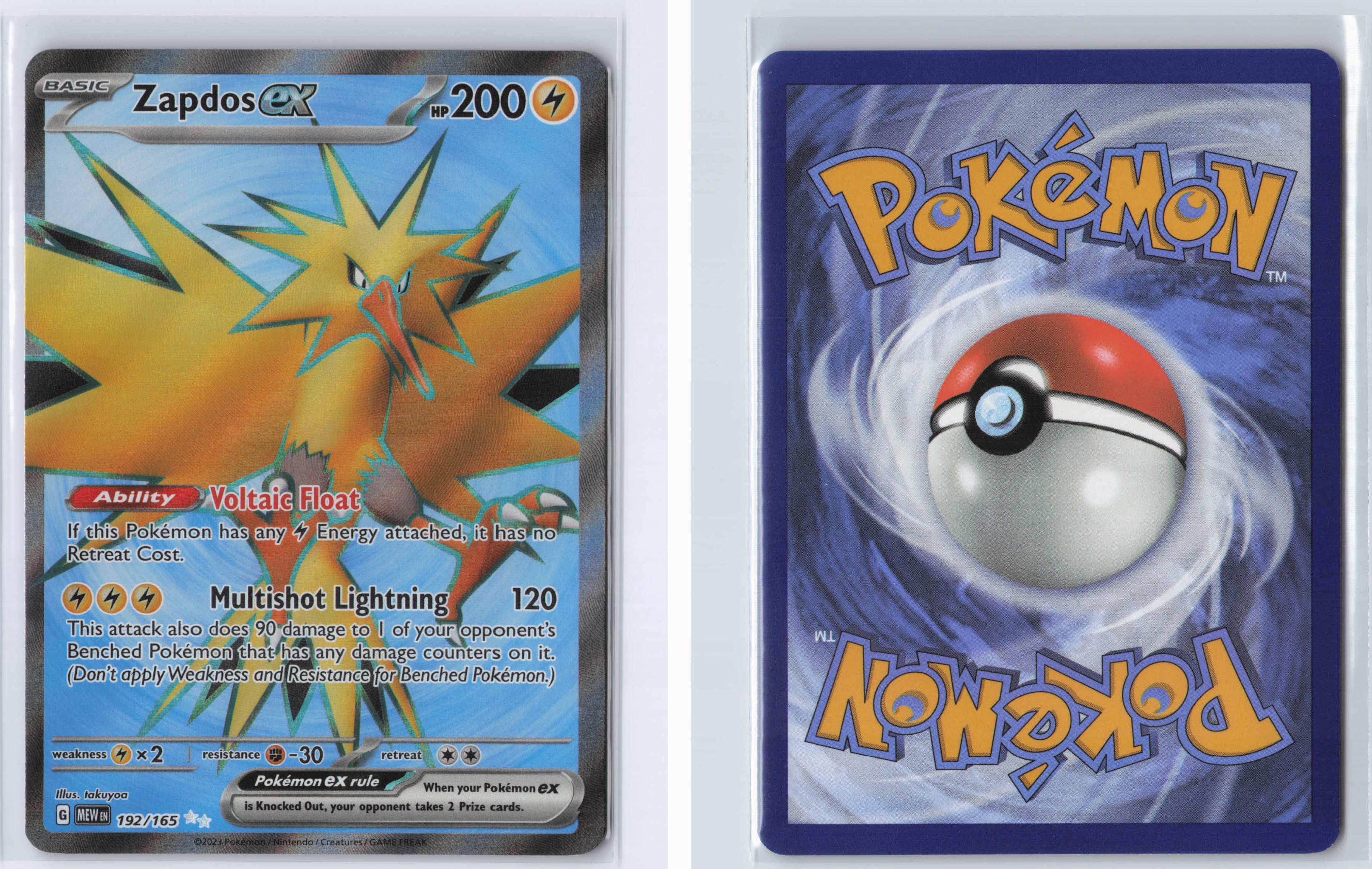(#192/165) Zapdos ex [SV: Scarlet & Violet 151]
