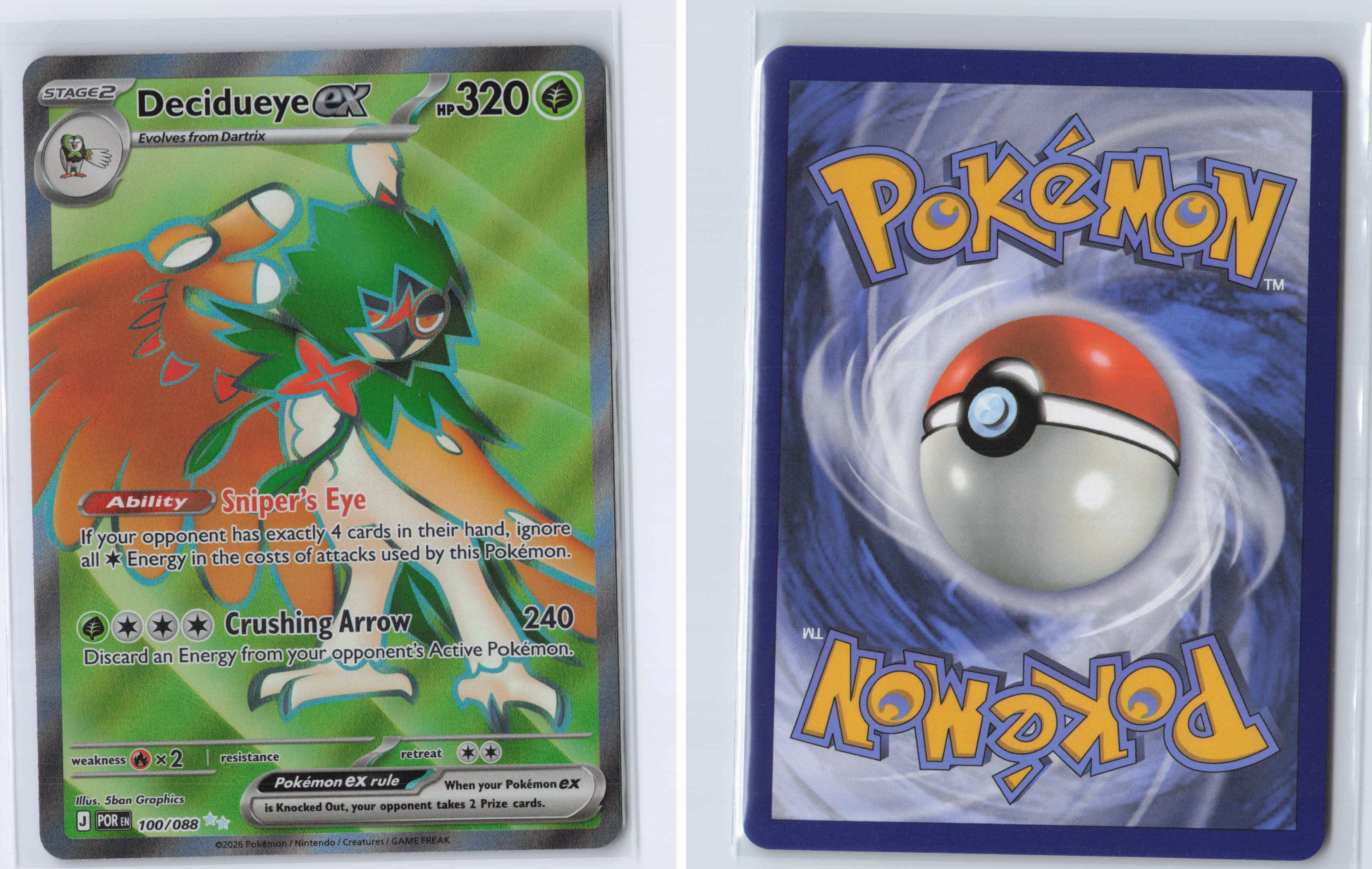 (#100/088) Decidueye ex [ME03: Perfect Order]