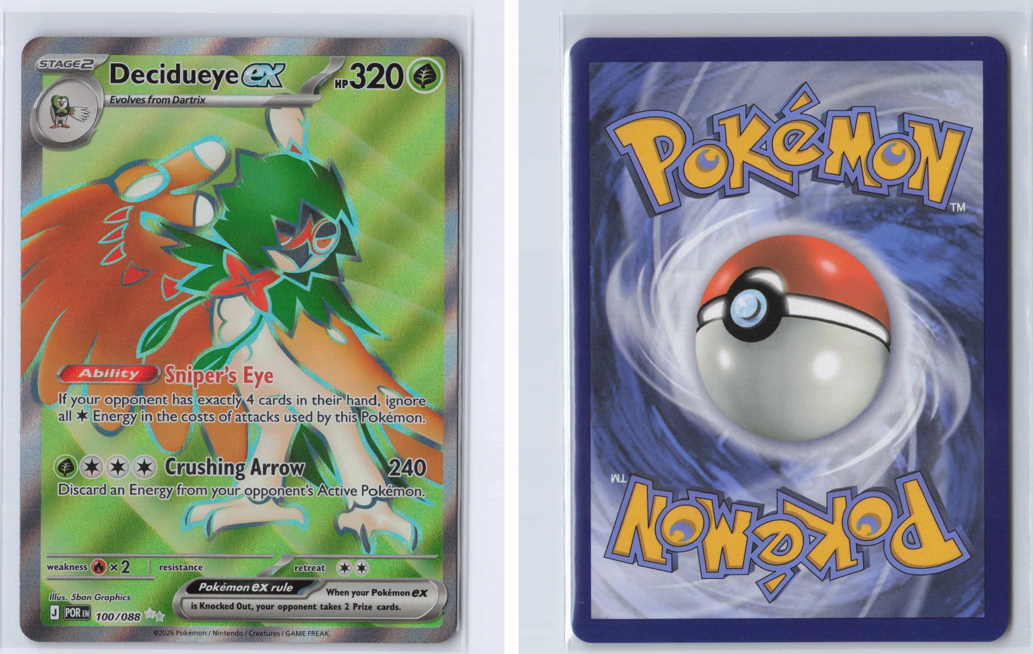 (#100/088) Decidueye ex [ME03: Perfect Order]