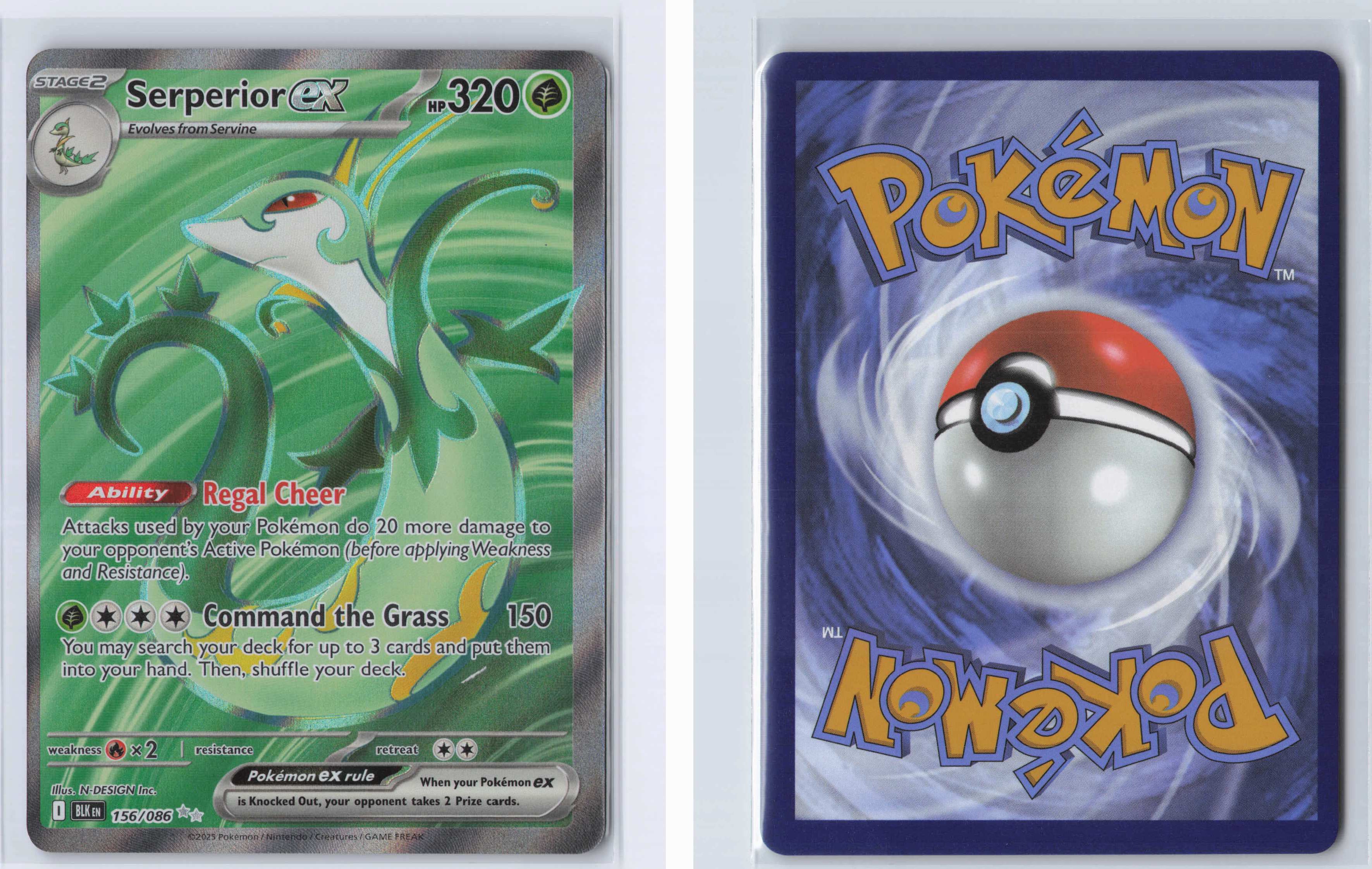 (#156/086) Serperior ex [SV: Black Bolt]