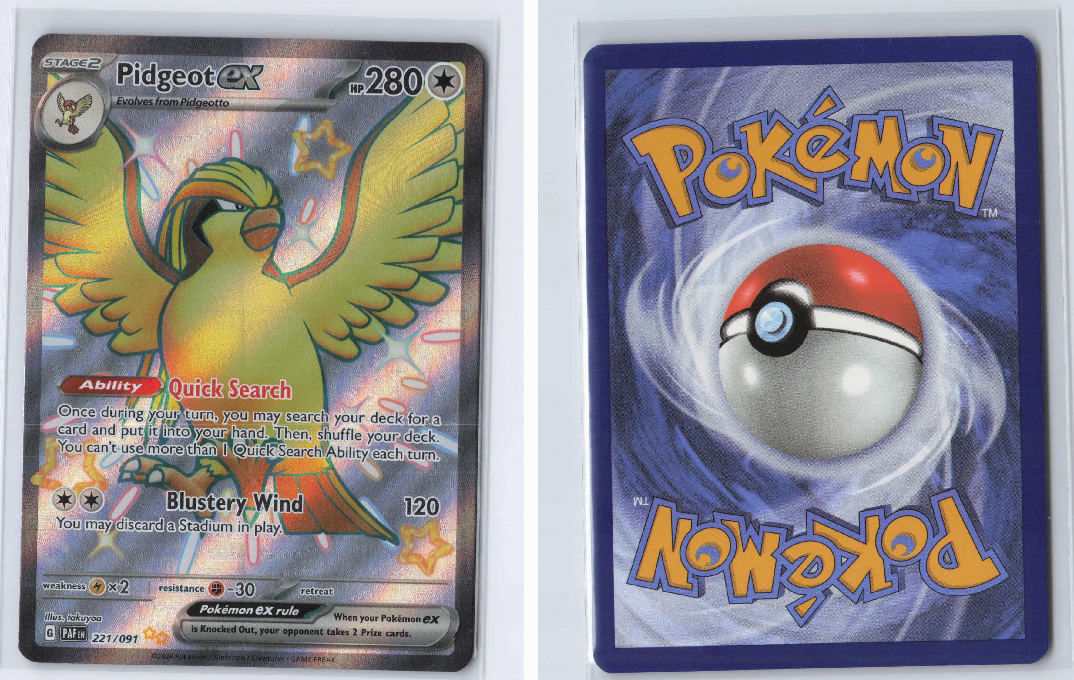 (#221/091) Pidgeot ex [SV: Paldean Fates]
