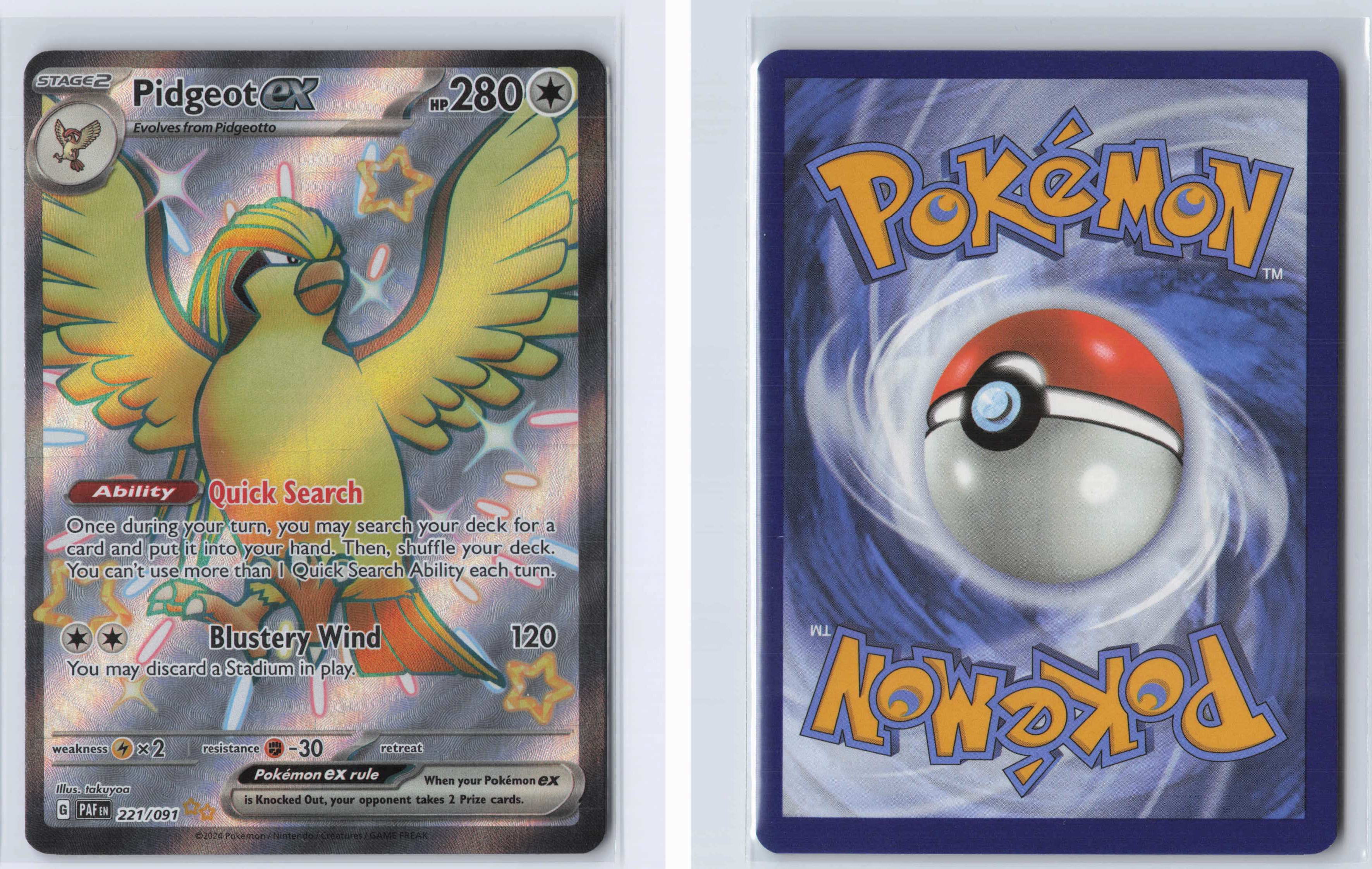 (#221/091) Pidgeot ex [SV: Paldean Fates]