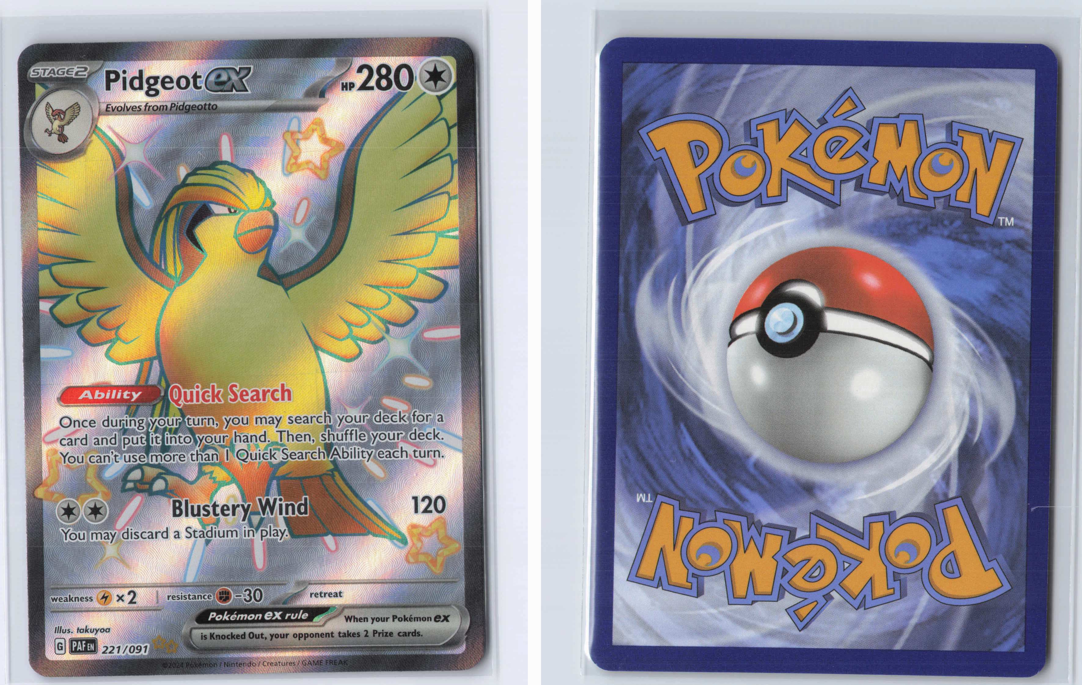 (#221/091) Pidgeot ex [SV: Paldean Fates]
