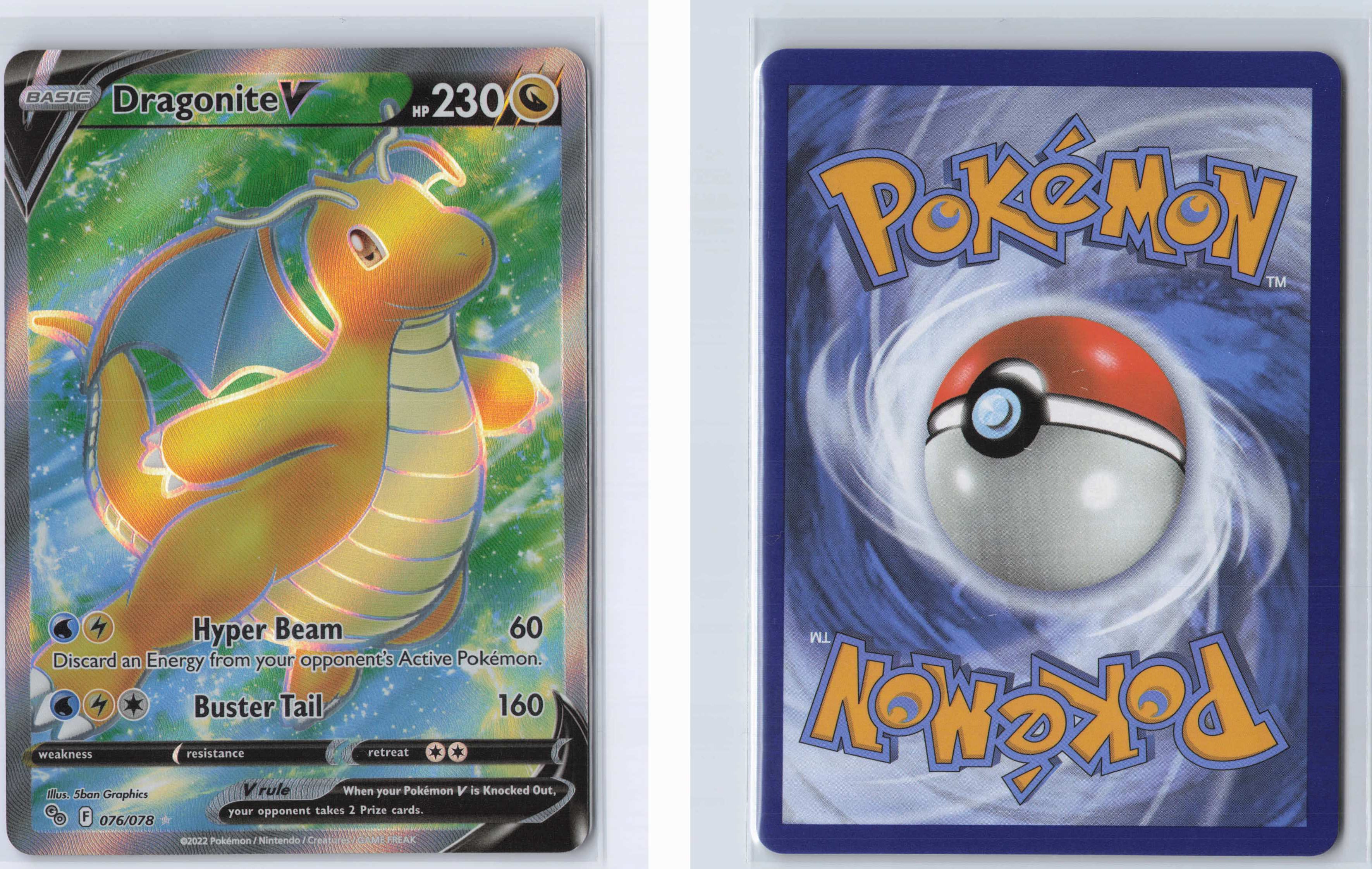(#076/078) Dragonite V (Full Art) [Pokemon GO]