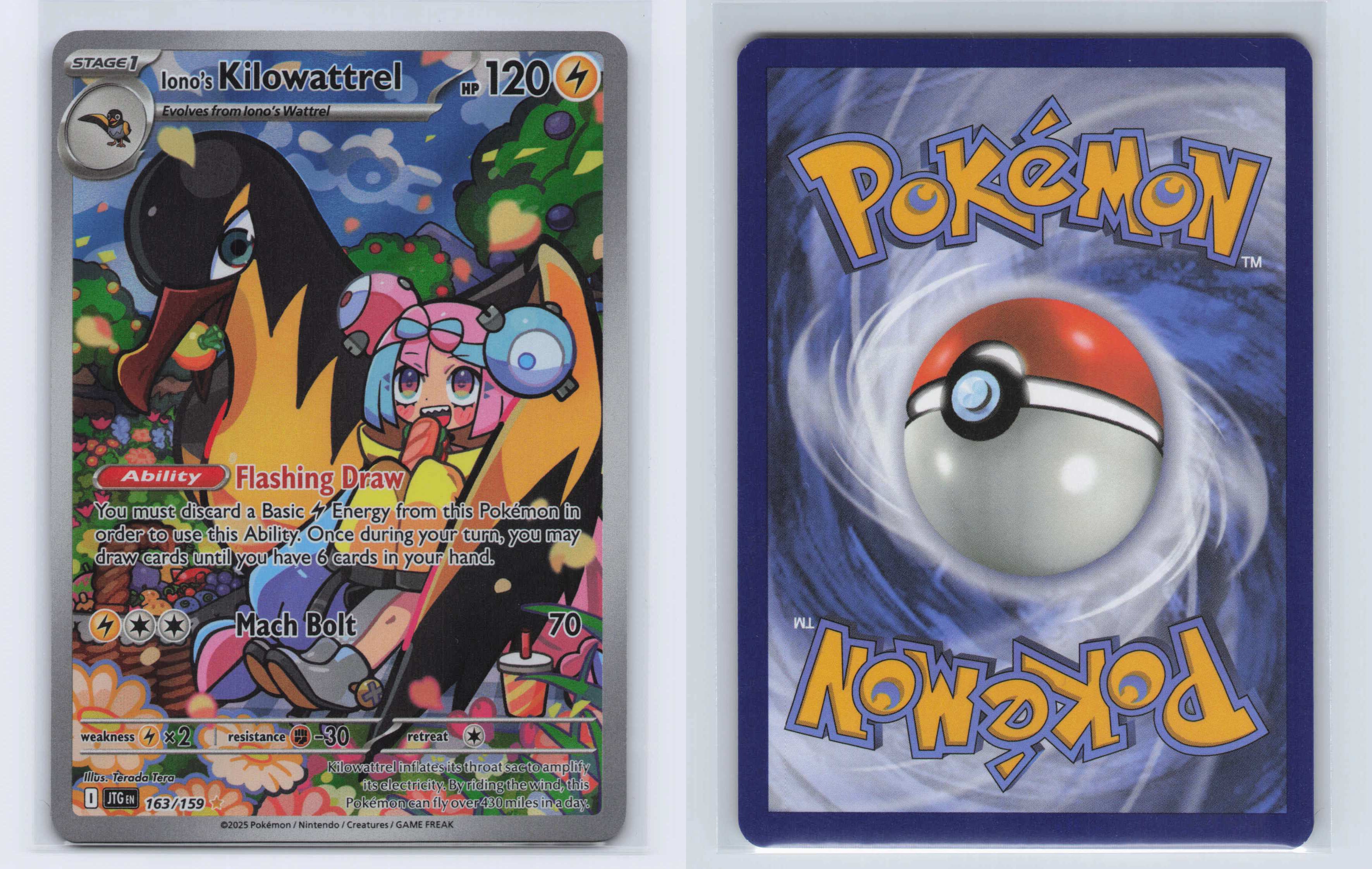(#163/159) Iono's Kilowattrel [SV09: Journey Together]