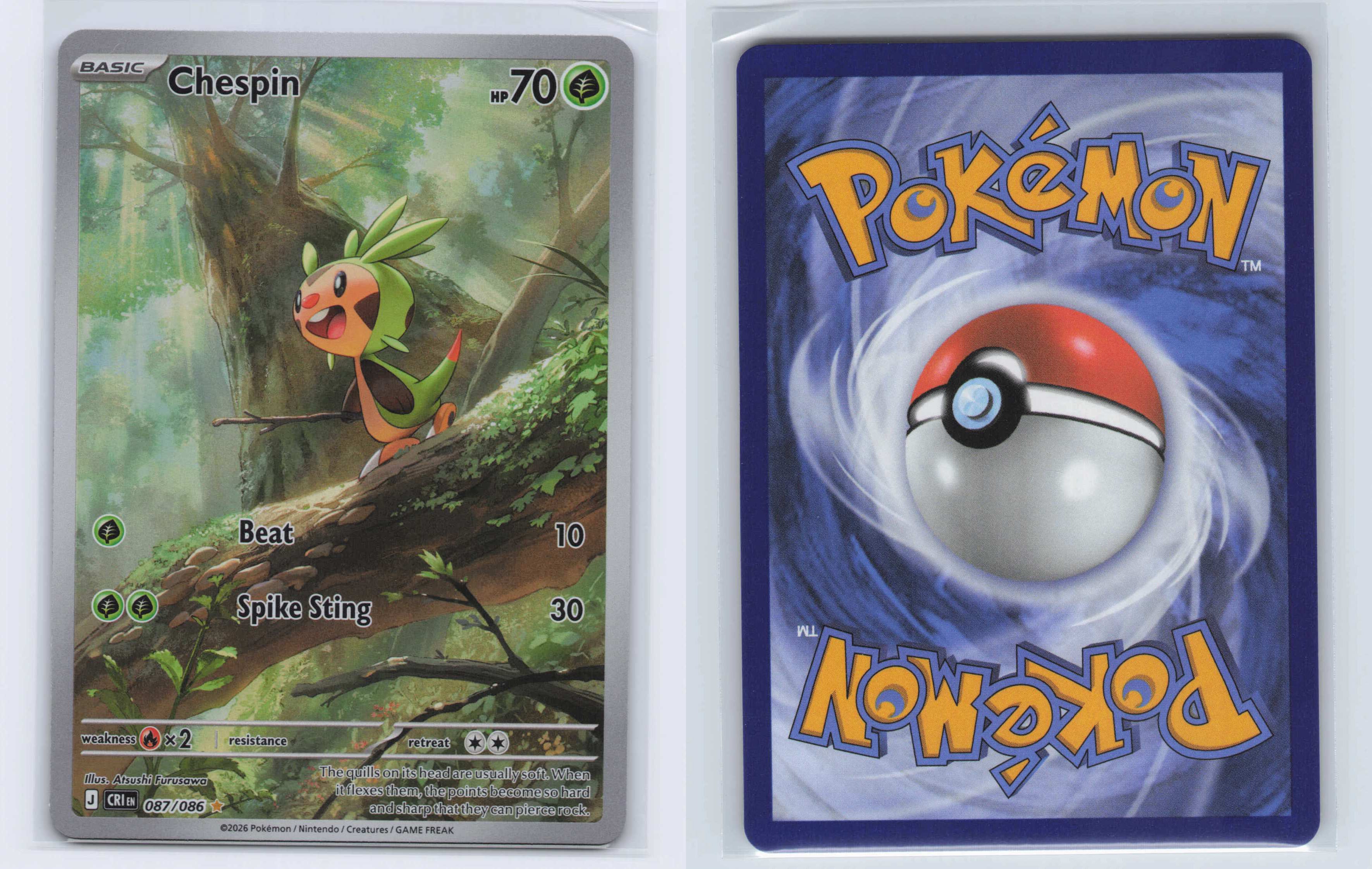 (#087/086) Chespin [ME04: Chaos Rising]