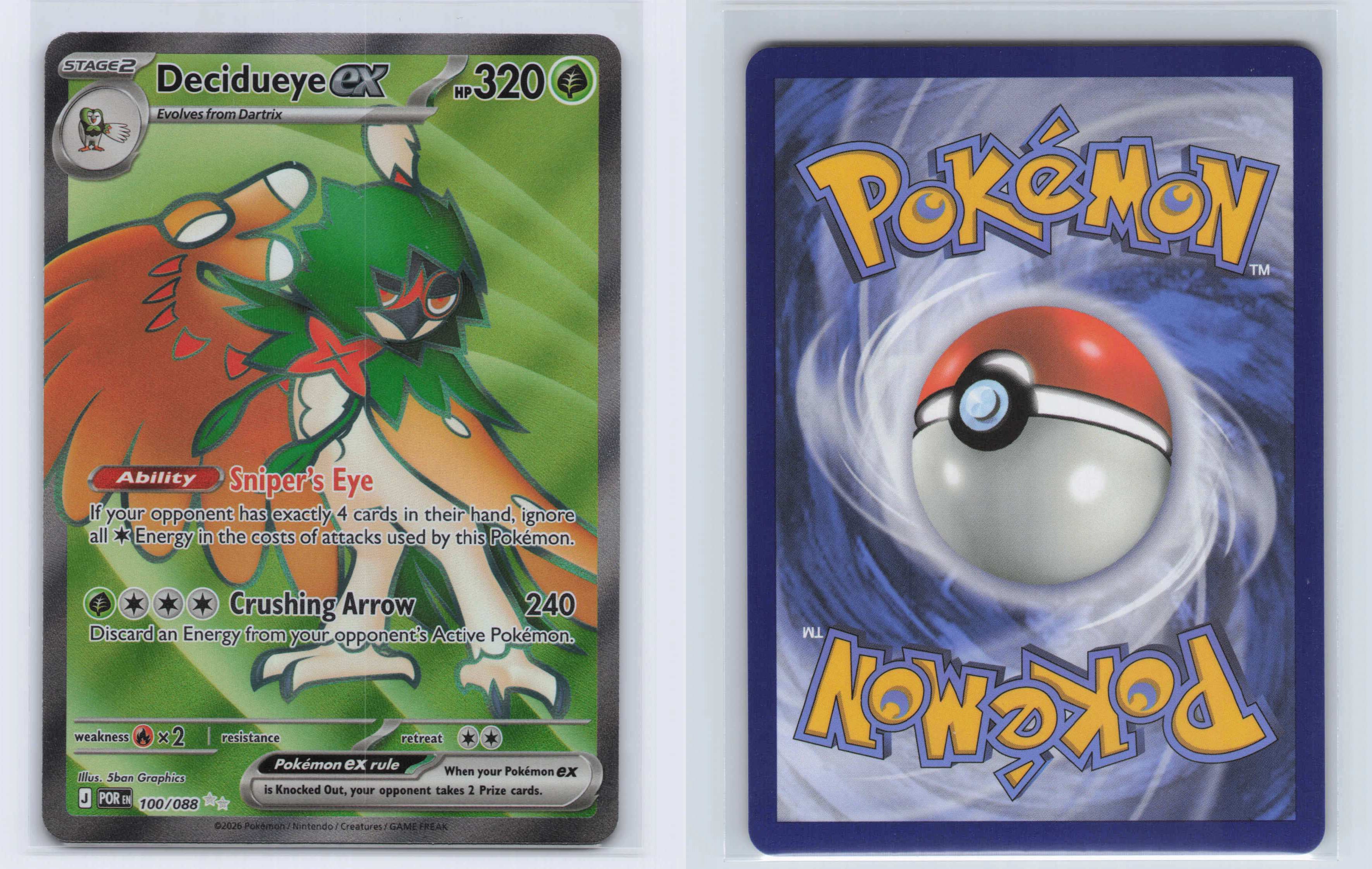 (#100/088) Decidueye ex [ME03: Perfect Order]