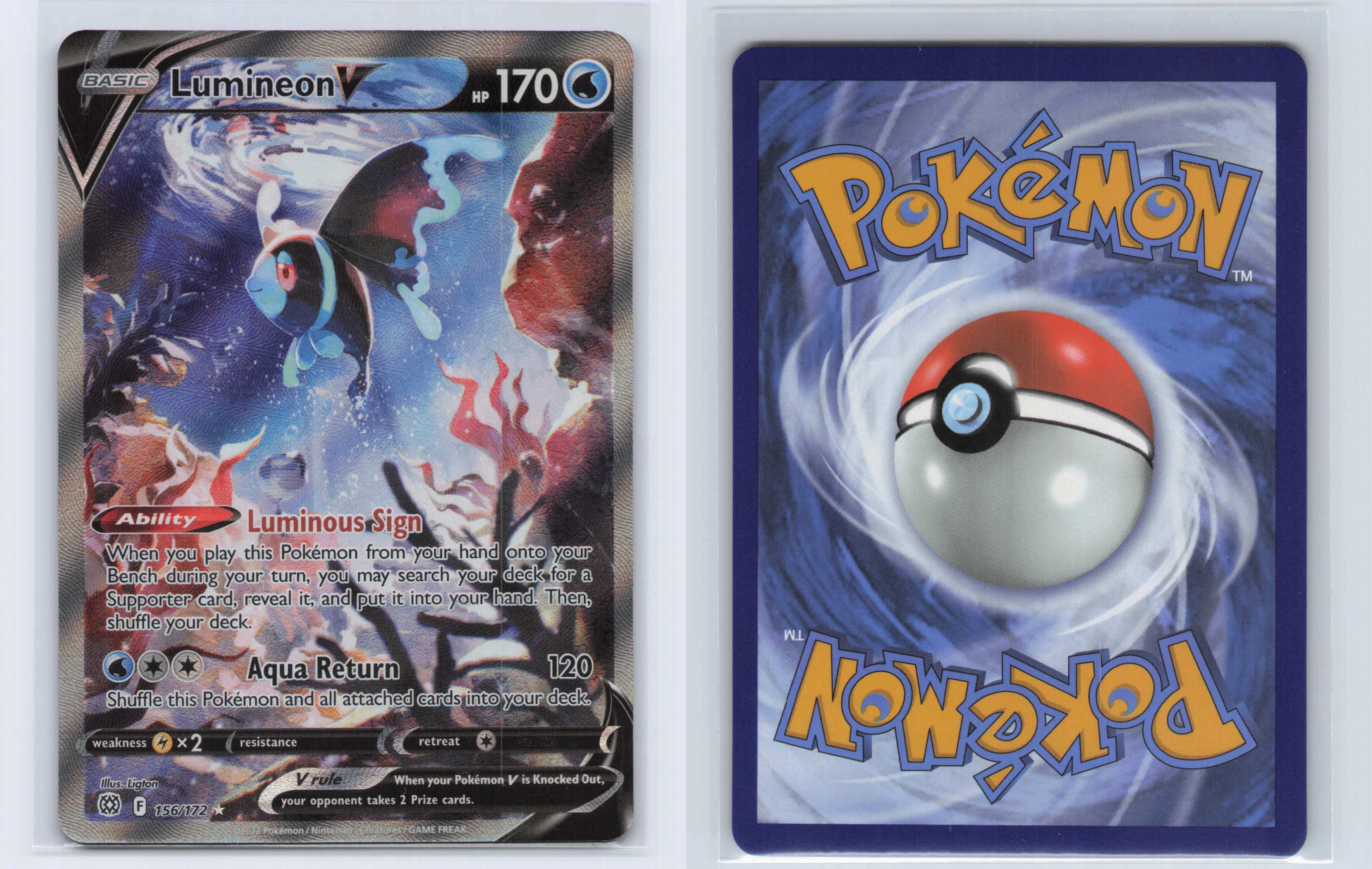 (#156/172) Lumineon V (Alternate Full Art) [SWSH09: Brilliant Stars]