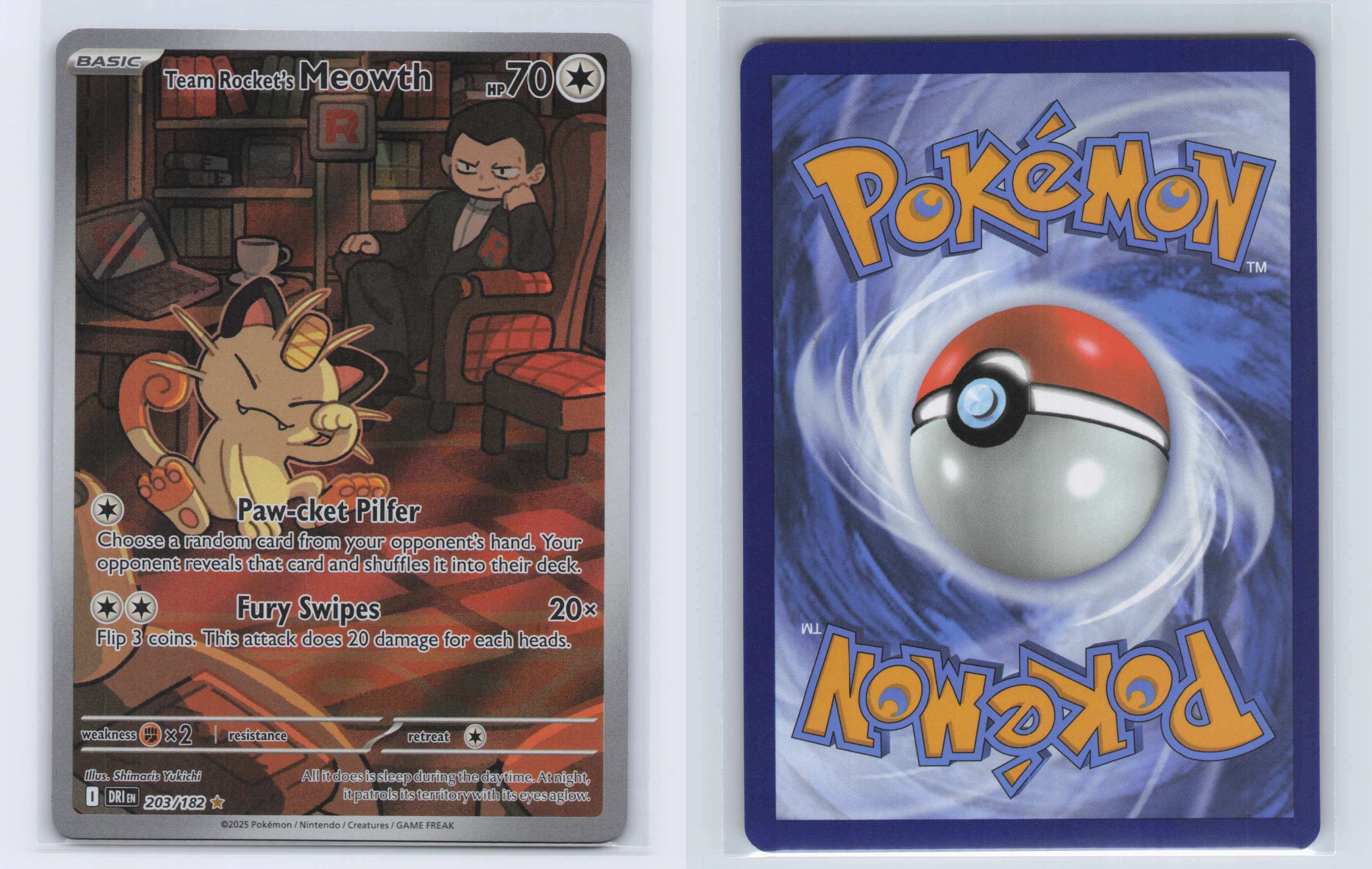 (#203/182) Team Rocket's Meowth [SV10: Destined Rivals]
