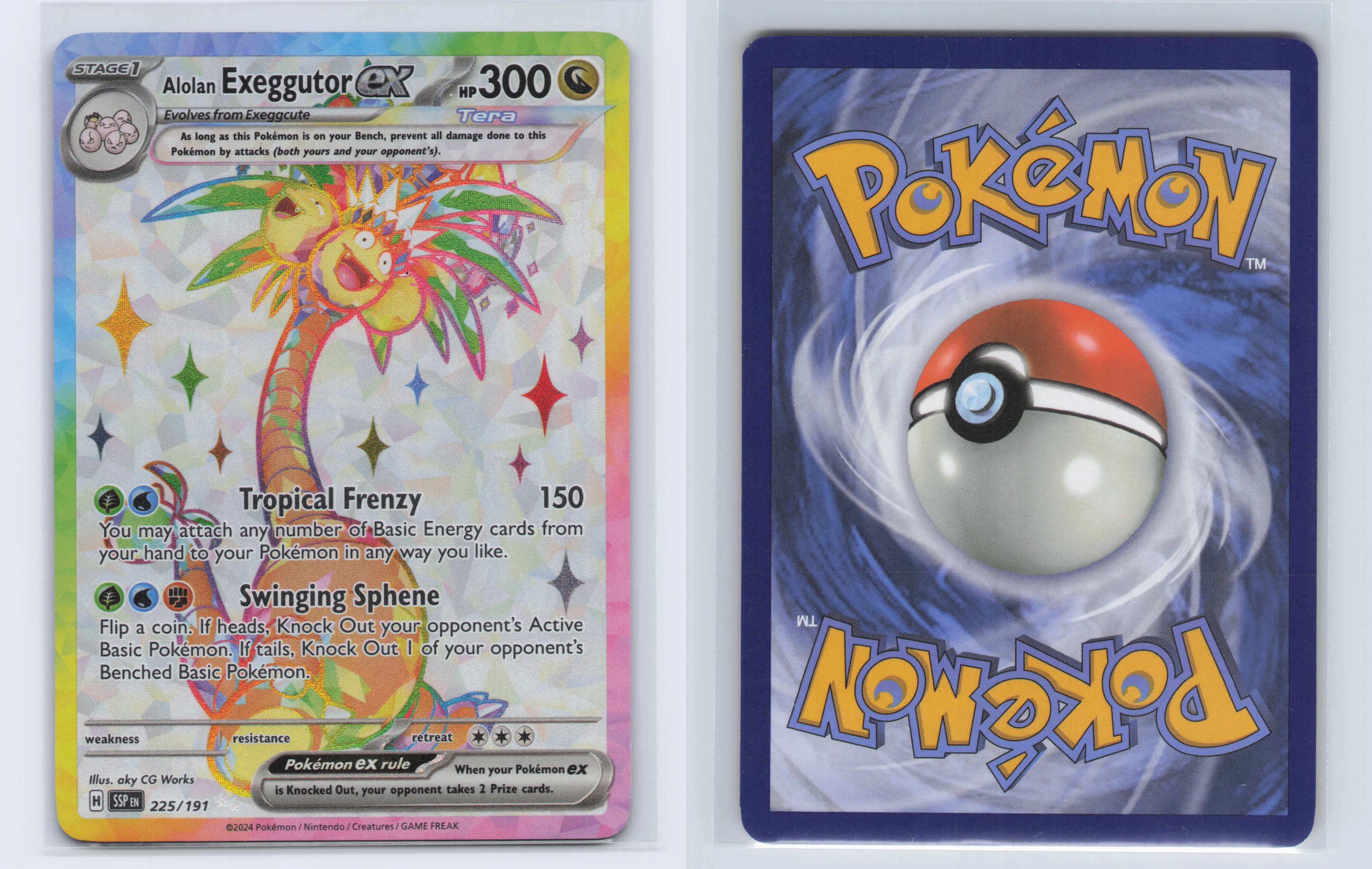 (#225/191) Alolan Exeggutor ex [SV08: Surging Sparks]