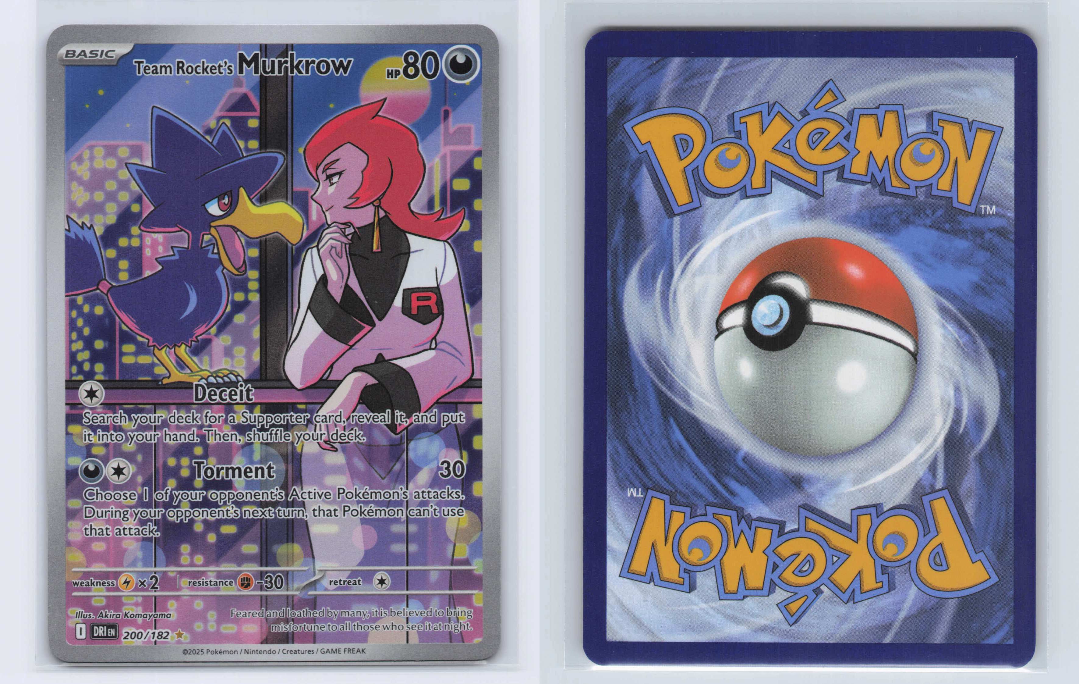 (#200/182) Team Rocket's Murkrow [SV10: Destined Rivals]