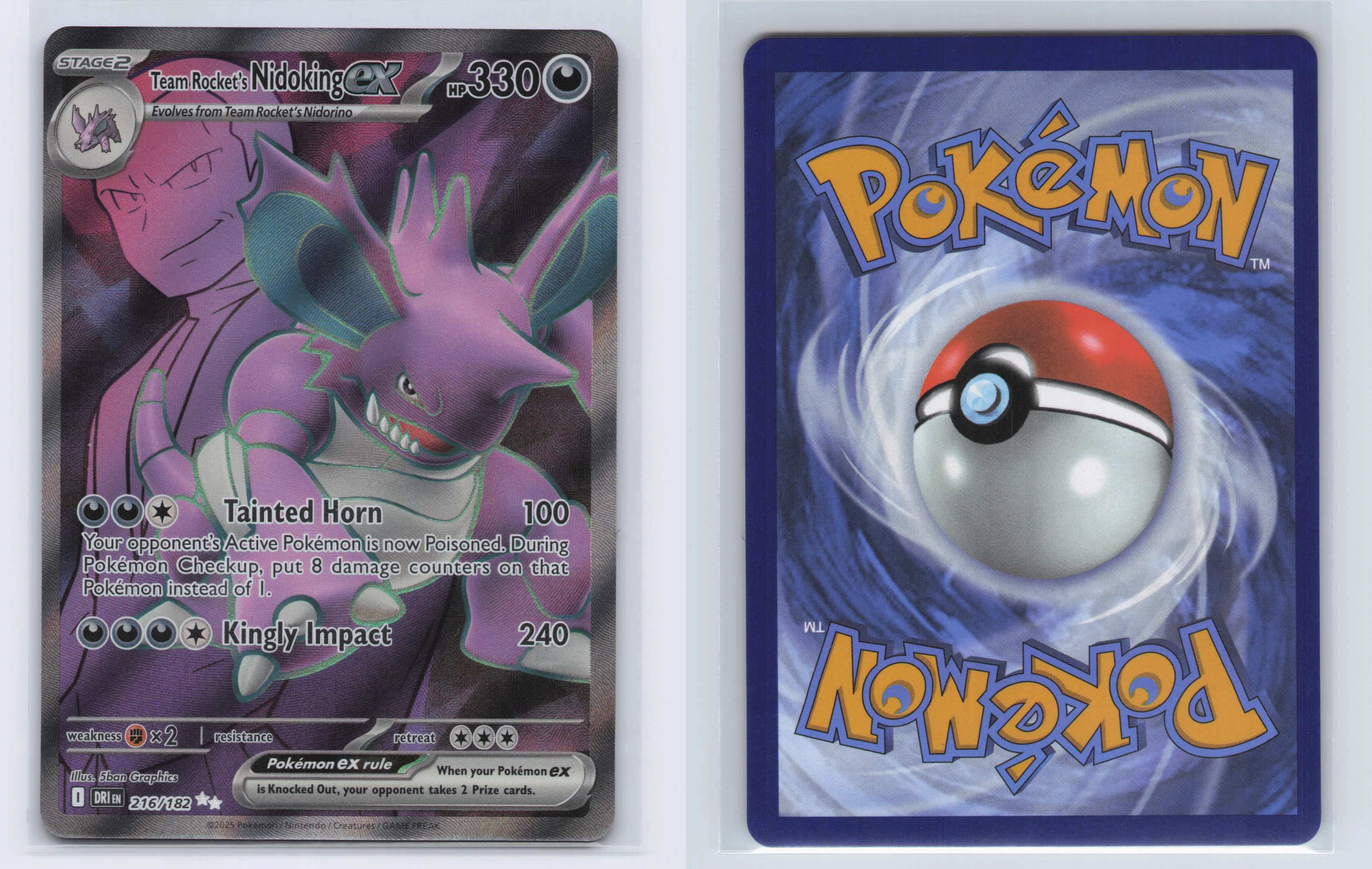 (#216/182) Team Rocket's Nidoking ex [SV10: Destined Rivals]