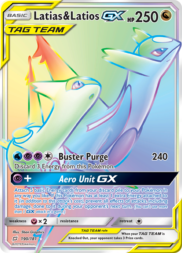 (#190/181) Latias & Latios GX - Holo [Team Up]