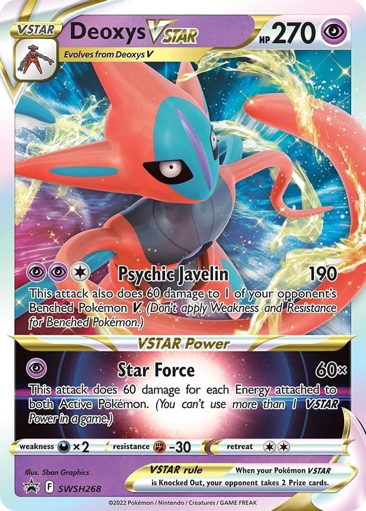 (#SWSH268) Deoxys VSTAR - Holo [Sword & Shield Promo]