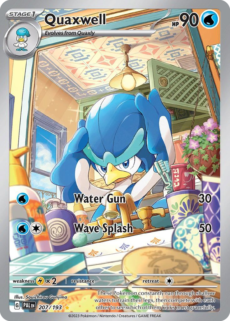 (#207/193) Quaxwell - Holo [Paldea Evolved]