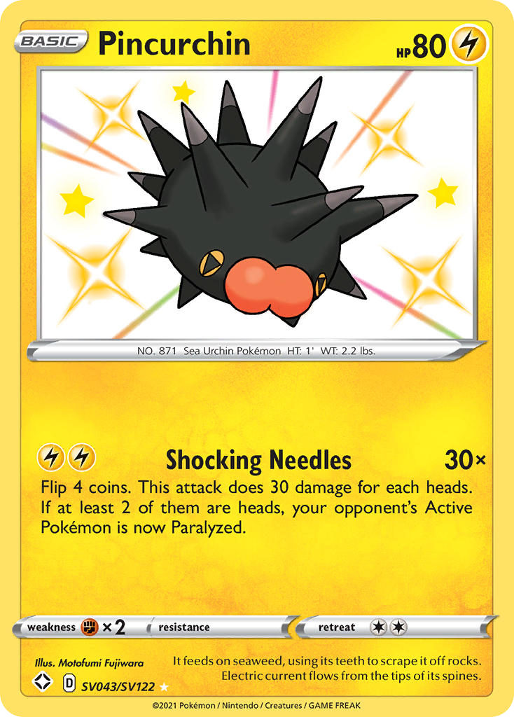 (#SV043/SV122) Pincurchin - Holo [Shining Fates Shiny Vault]
