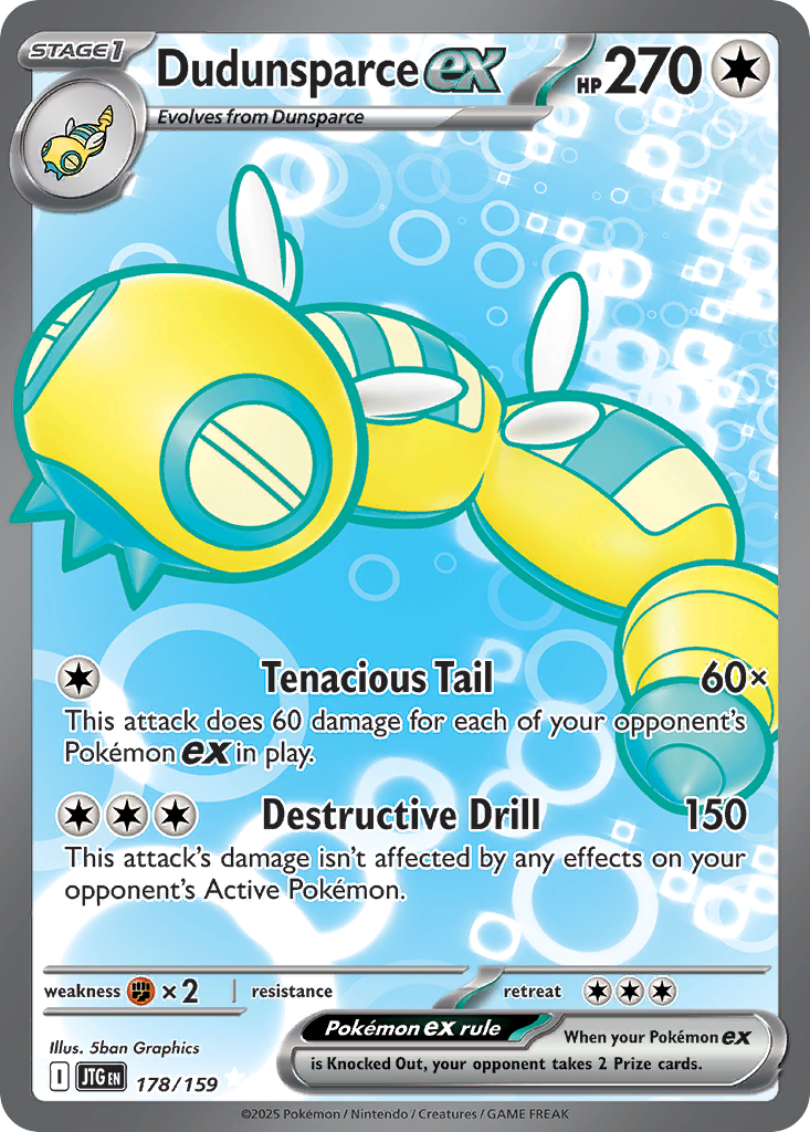 (#178/159) Dudunsparce ex - Holo [Journey Together]