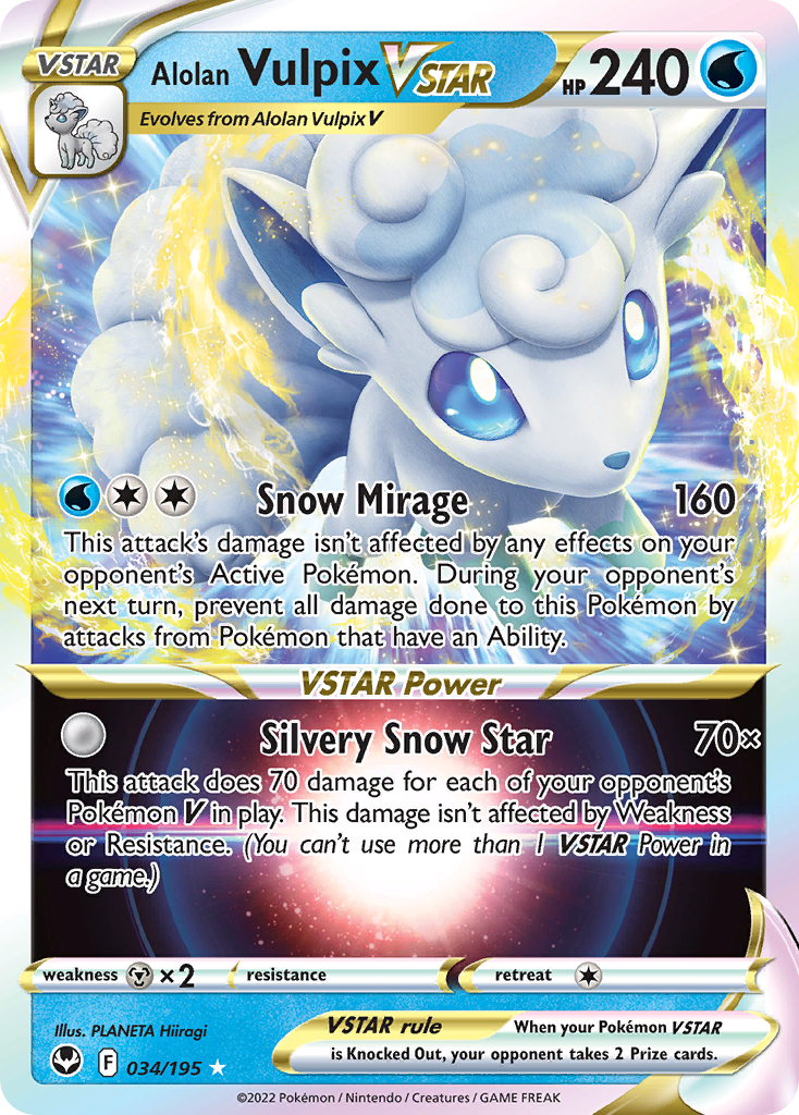 (#034/195) Alolan Vulpix VSTAR - Holo [Silver Tempest]
