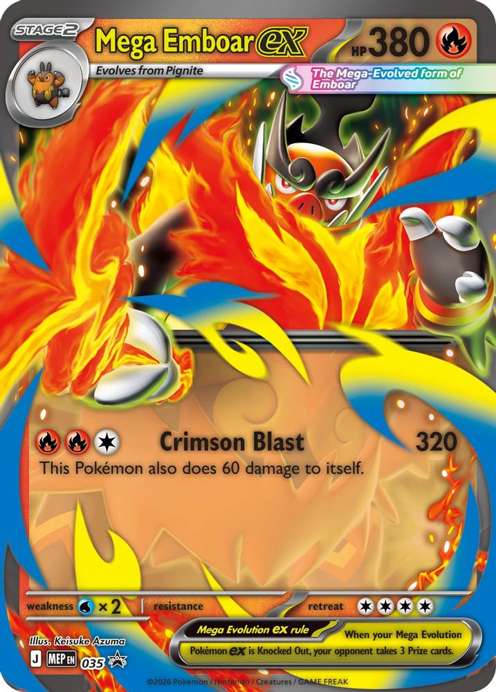 (#035) Mega Emboar ex - Holo [Jumbo Cards]