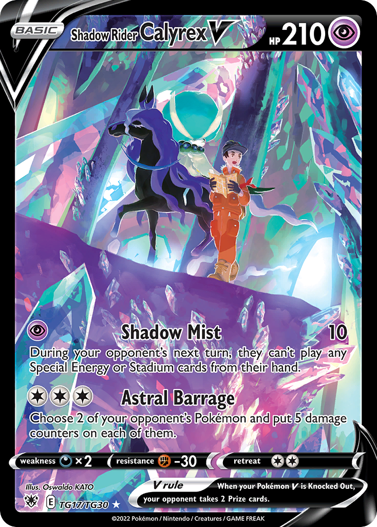 (#TG17/TG30) Shadow Rider Calyrex V - Holo [Astral Radiance Trainer Gallery]