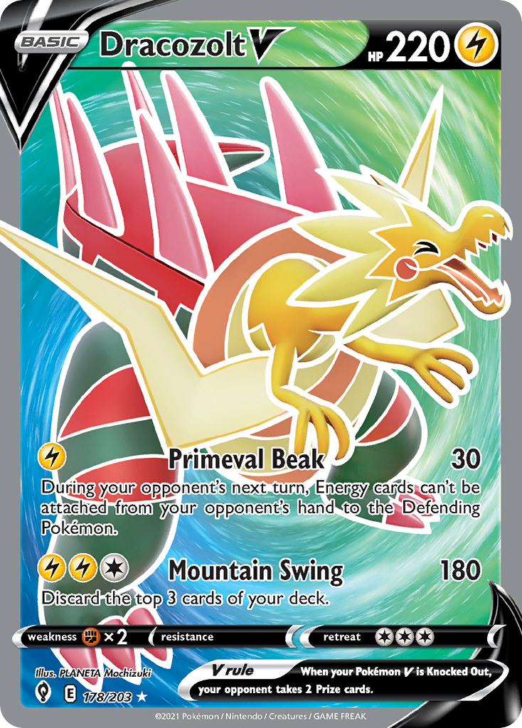 (#178/203) Dracozolt V - Holo [Evolving Skies]
