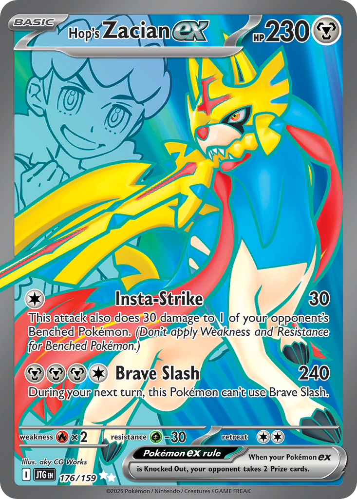 (#176/159) Hop's Zacian ex - Holo [Journey Together]
