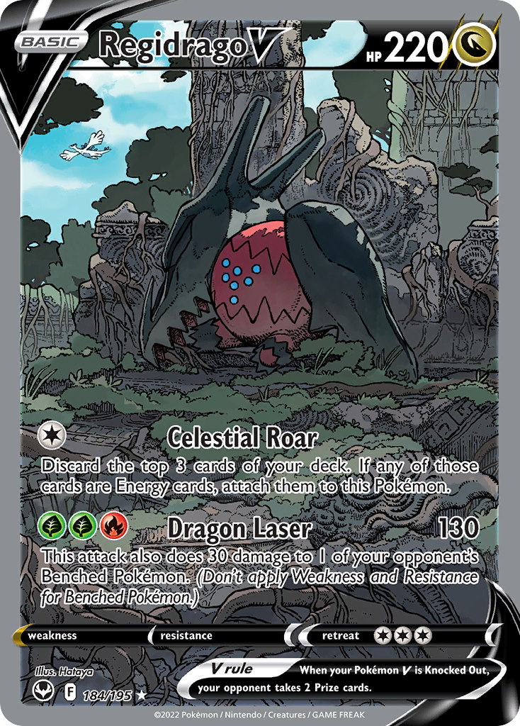 (#184/195) Regidrago V - Holo [Silver Tempest]