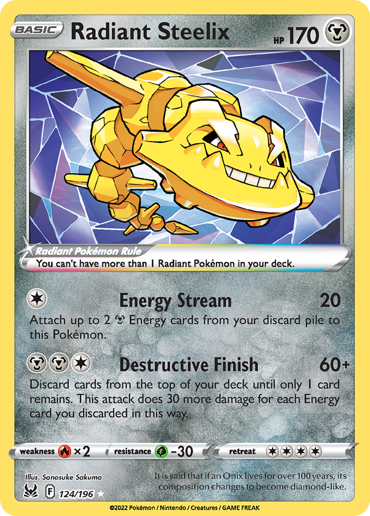 (#124/196) Radiant Steelix - Holo [Lost Origin]