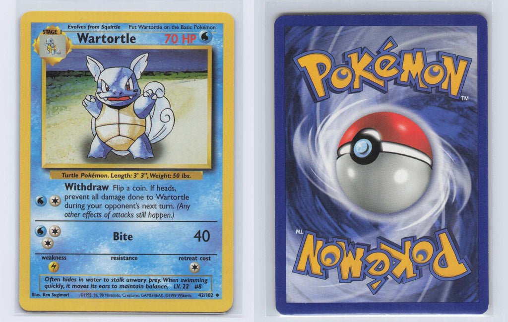 (#42/102) Wartortle - Normal [Base Set Unlimited]